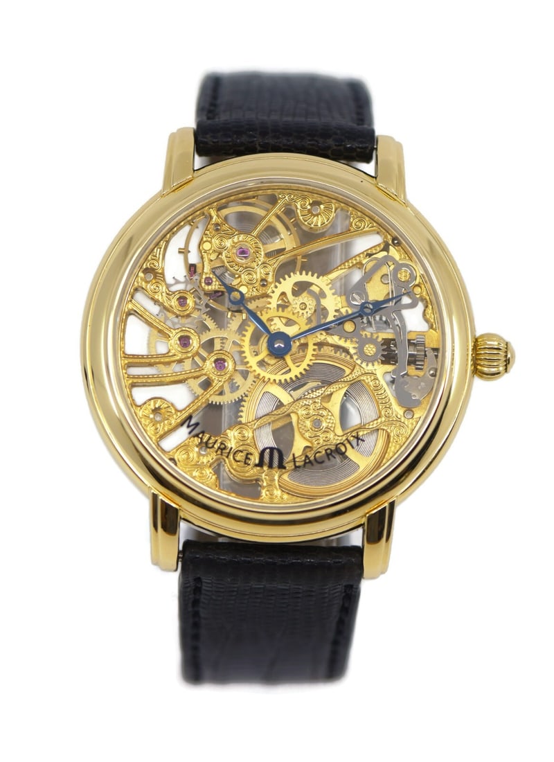 Maurice Lacroix Masterpiece Squelette 18K Yellow Gold Watch MP7048 with Box and Papers (1 of 4)