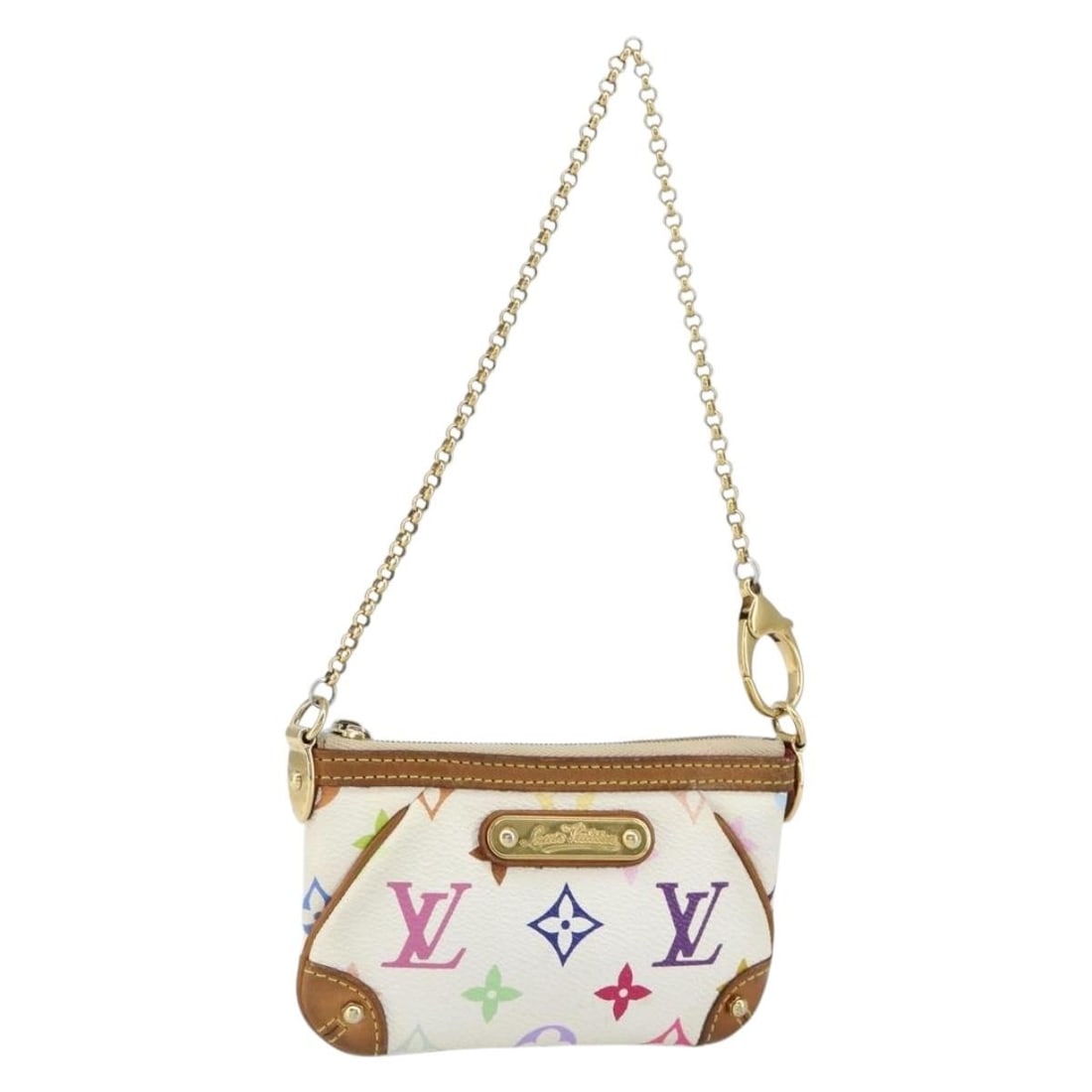 Louis Vuitton Milla Multicolour Canvas Pochette Handbag: Louis Vuitton Milla Multicolour Canvas Pochette Handbag This pre-owned Louis Vuitton Milla Pochette Monogram Multicolor handbag is crafted from multicolor canvas and designed for women. It was made in