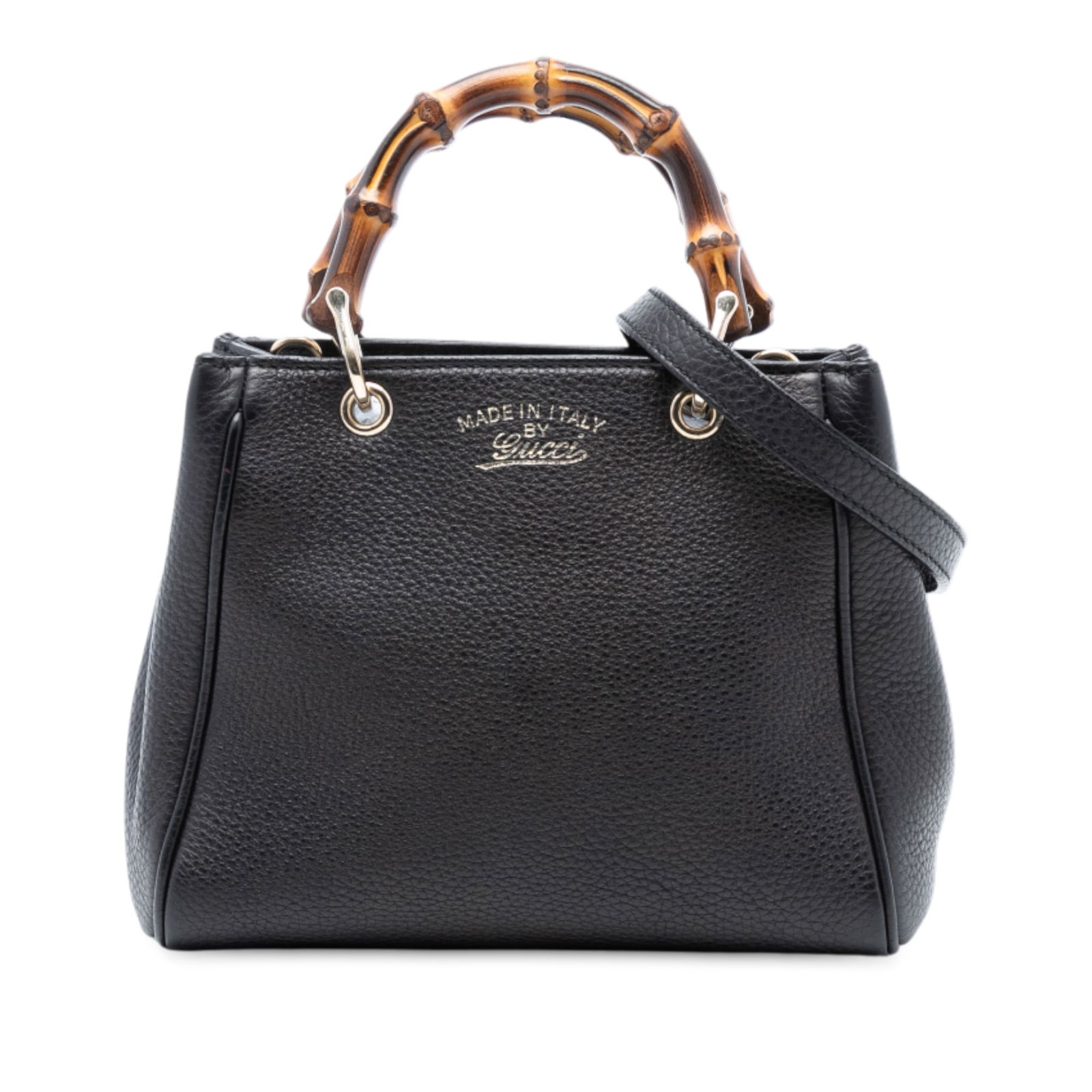 Mini Bamboo Handle Leather Satchel with Shoulder Strap by Gucci (1 of 7)