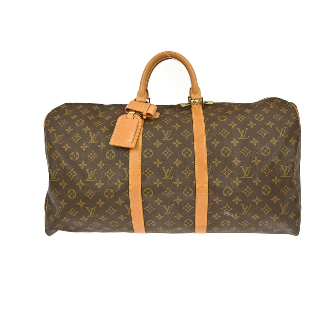 Keepall Monogram Canvas Travel Bag by Louis Vuitton: Keepall Monogram Canvas Travel Bag by Louis Vuitton This is a Louis Vuitton Keepall Bag crafted in brown monogram canvas. Designed for unisex use, it features leather accents and ample interior space.