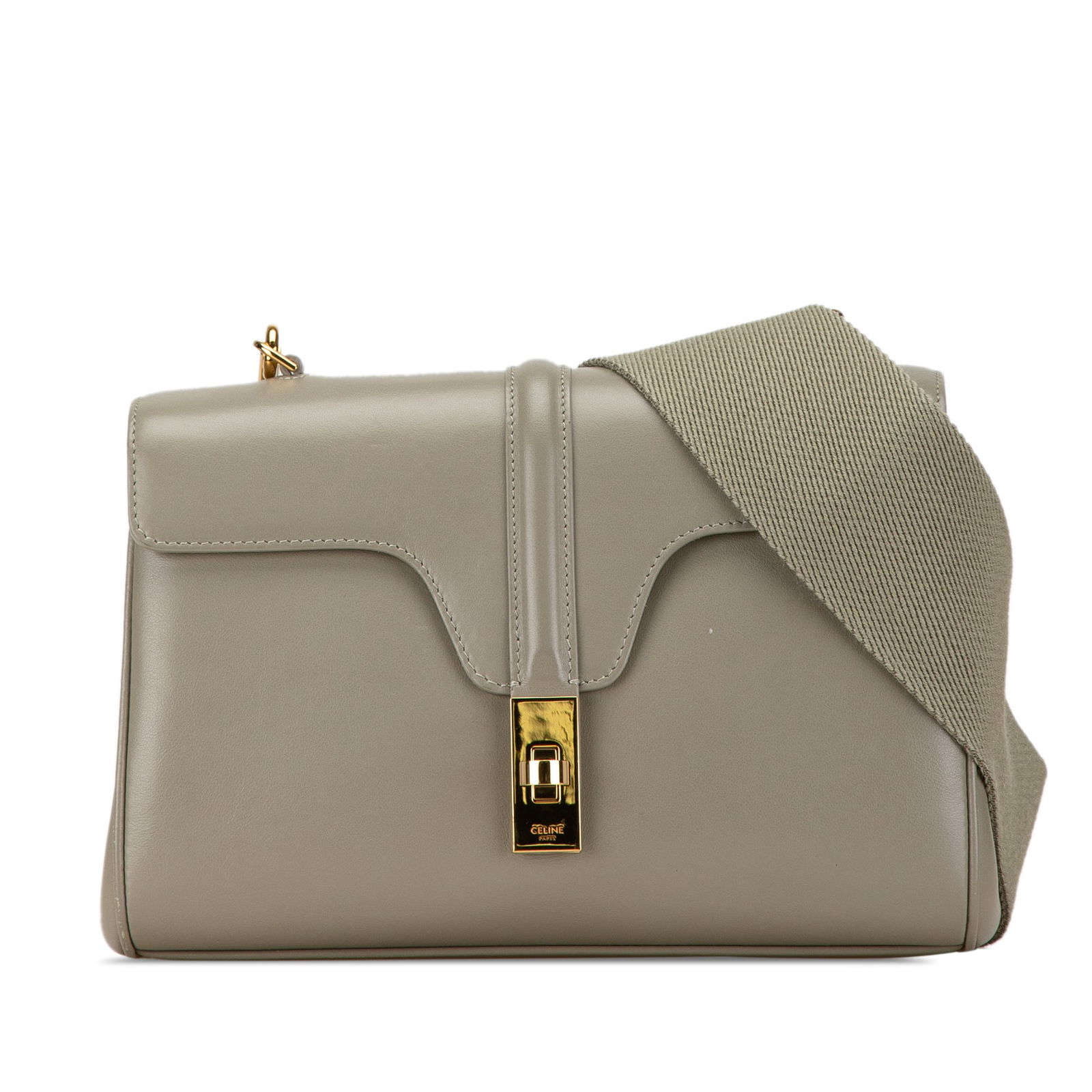 Celine Teen Smooth Calfskin Soft 16 Green Crossbody Bag (1 of 9)