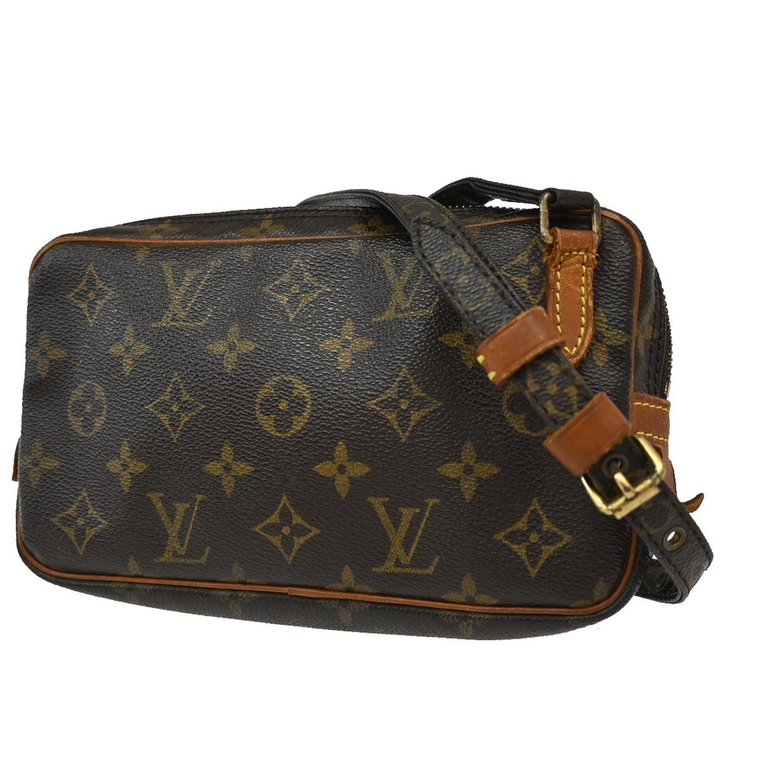 Louis Vuitton Monogram Canvas Pochette Marly Bandouliere Handbag: Louis Vuitton Monogram Canvas Pochette Marly Bandouliere Handbag The Louis Vuitton Pochette Marly Bandouliere is a women's handbag crafted from brown monogram canvas. It features a compact design suit
