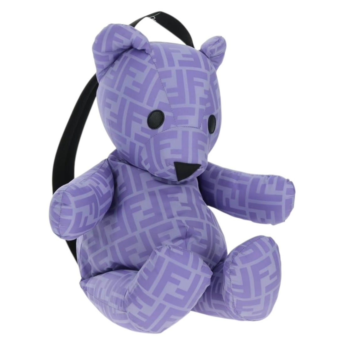 Fendi Bear Shaped Nylon and Zucca Canvas Purple Silver Backpack: Fendi Bear Shaped Nylon and Zucca Canvas Purple Silver Backpack This FENDI Zucca Canvas Bear backpack features a stylish combination of purple and silver tones, crafted from durable nylon and Zucca ca