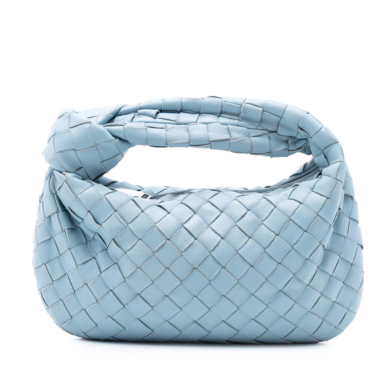 Mini Jodie Blue Woven Nappa Leather Shoulder Bag by Bottega Veneta (1 of 7)