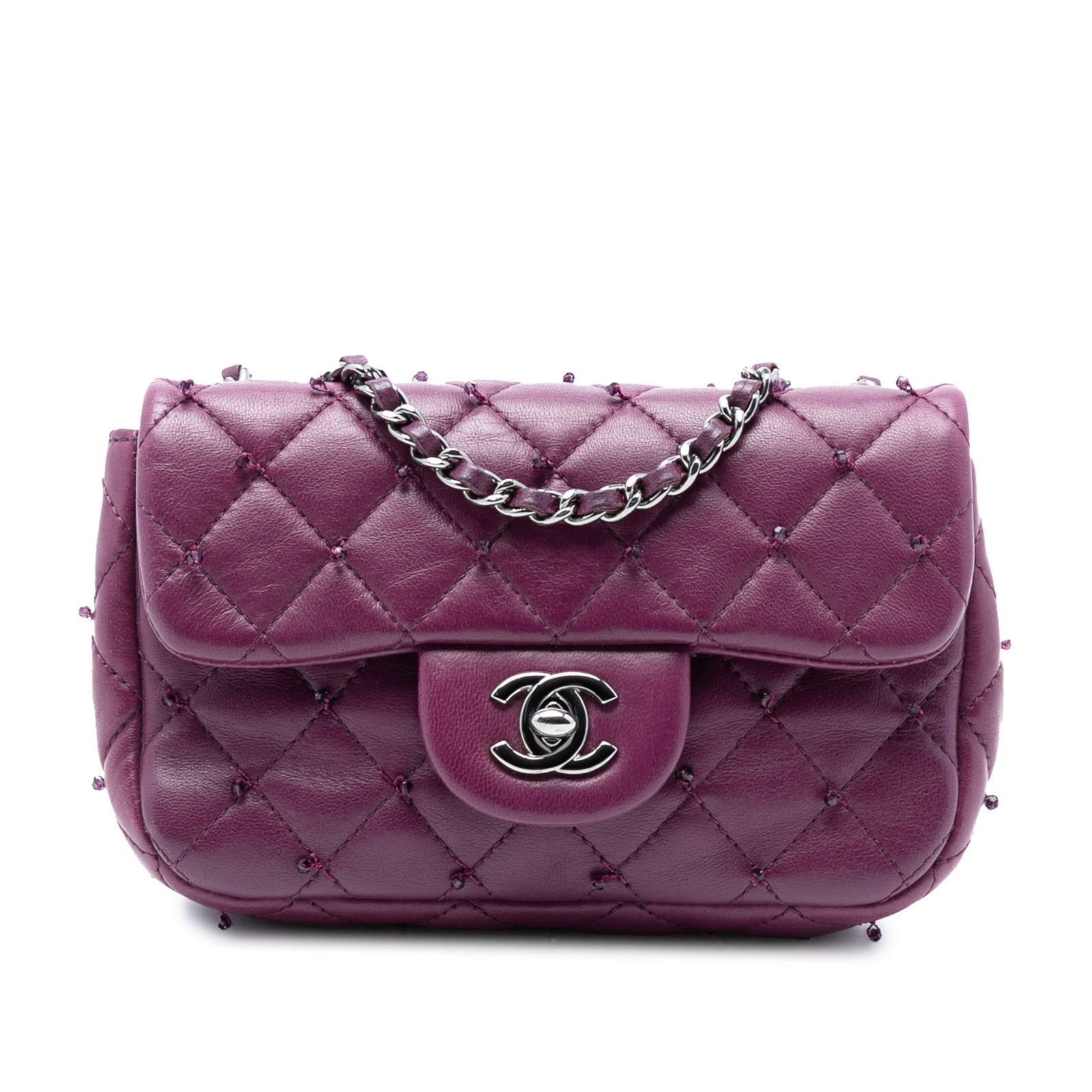 Chanel Extra Mini Rectangular Beaded Lambskin Crossbody Flap Bag (1 of 7)