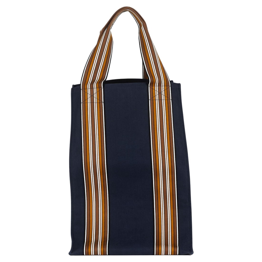 Loro Piana Unisex Denim Blue Oversize Tote with Leather Trim: Loro Piana Unisex Denim Blue Oversize Tote with Leather Trim This stylish Loro Piana unisex tote bag is crafted from high-quality materials in a chic denim blue color. It features brown striped leathe