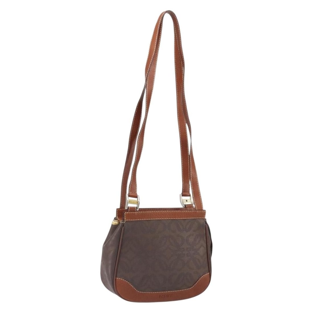 Loewe Brown Anagram PVC and Leather Shoulder Bag from Spain (1 of 18)