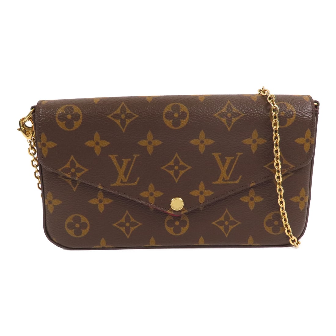 Louis Vuitton Felicie Pochette Monogram Shoulder Bag with Gold Hardware M61276 (1 of 14)