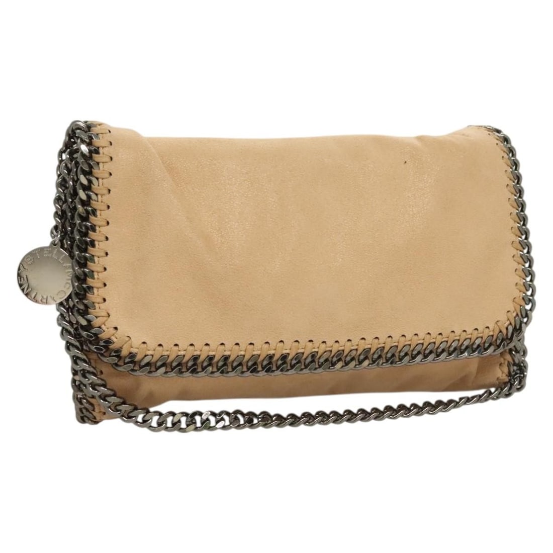Stella McCartney Falabella Beige Suede Shoulder Bag with Chain Detail (1 of 18)