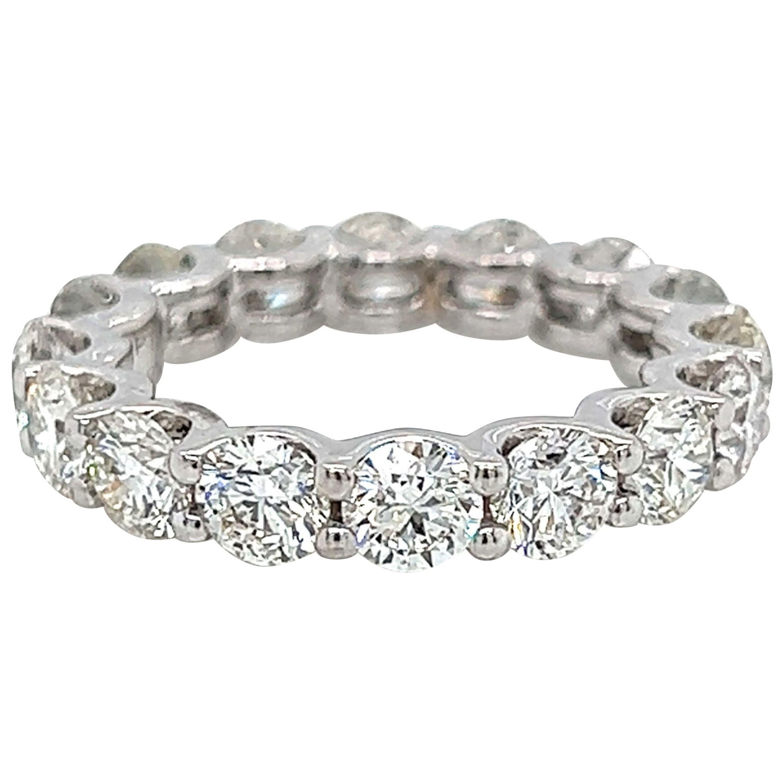 4.25ct Round Diamond Eternity Band Platinum Size 5.5 (1 of 4)