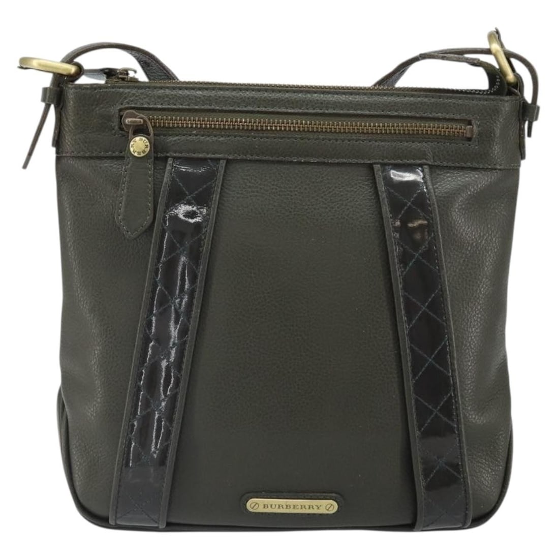 Khaki Leather Unisex Vintage Shoulder Bag by Burberry: Khaki Leather Unisex Vintage Shoulder Bag by Burberry This Burberry vintage shoulder bag is crafted from khaki leather and designed for unisex use. It features a classic silhouette with a shoulder str