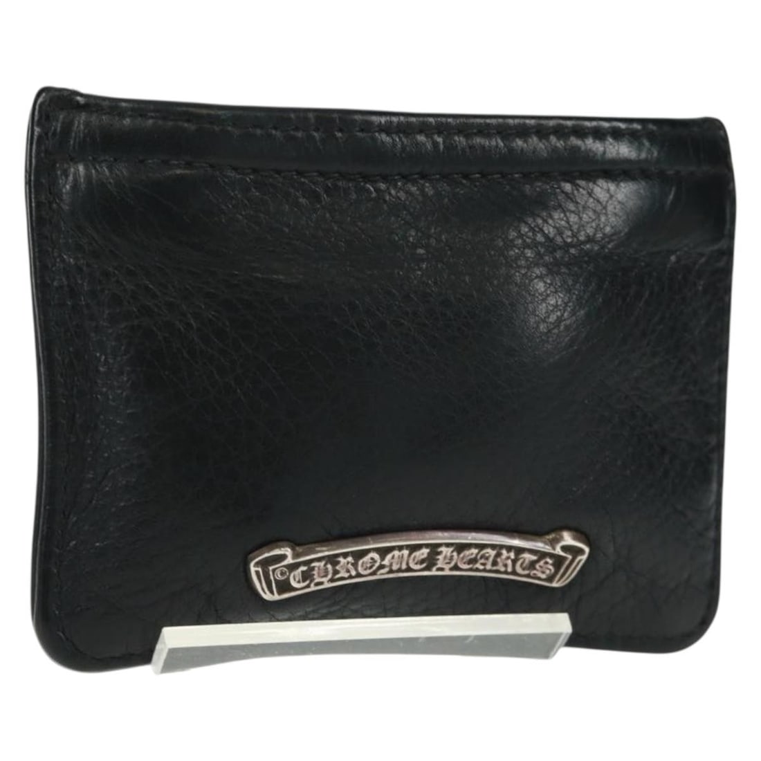 Chrome Hearts Black Leather Coin Purse Dagger Zip Change Wallet (1 of 16)