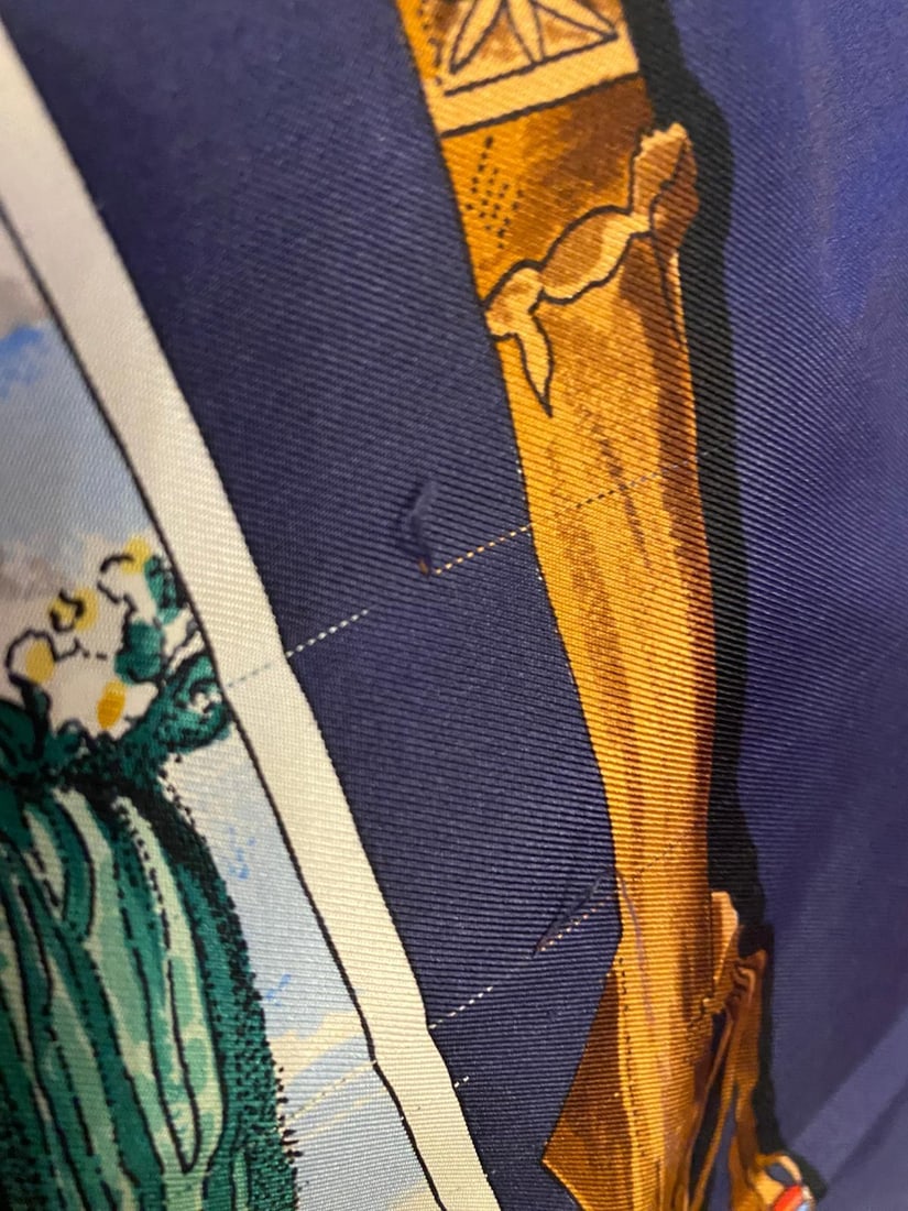 Hermes Pony Express Navy Blue Silk Scarf 35x35 inches - 5