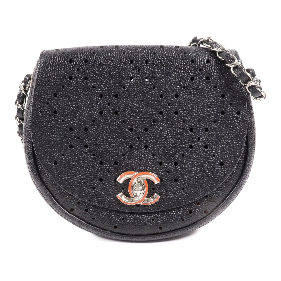 CHANEL Black Calfskin Shoulder Bag with SHW: CHANEL Black Calfskin Shoulder Bag with SHW This CHANEL shoulder bag is crafted from high-quality black calfskin leather, offering both elegance and durability. The bag features a sleek design with a