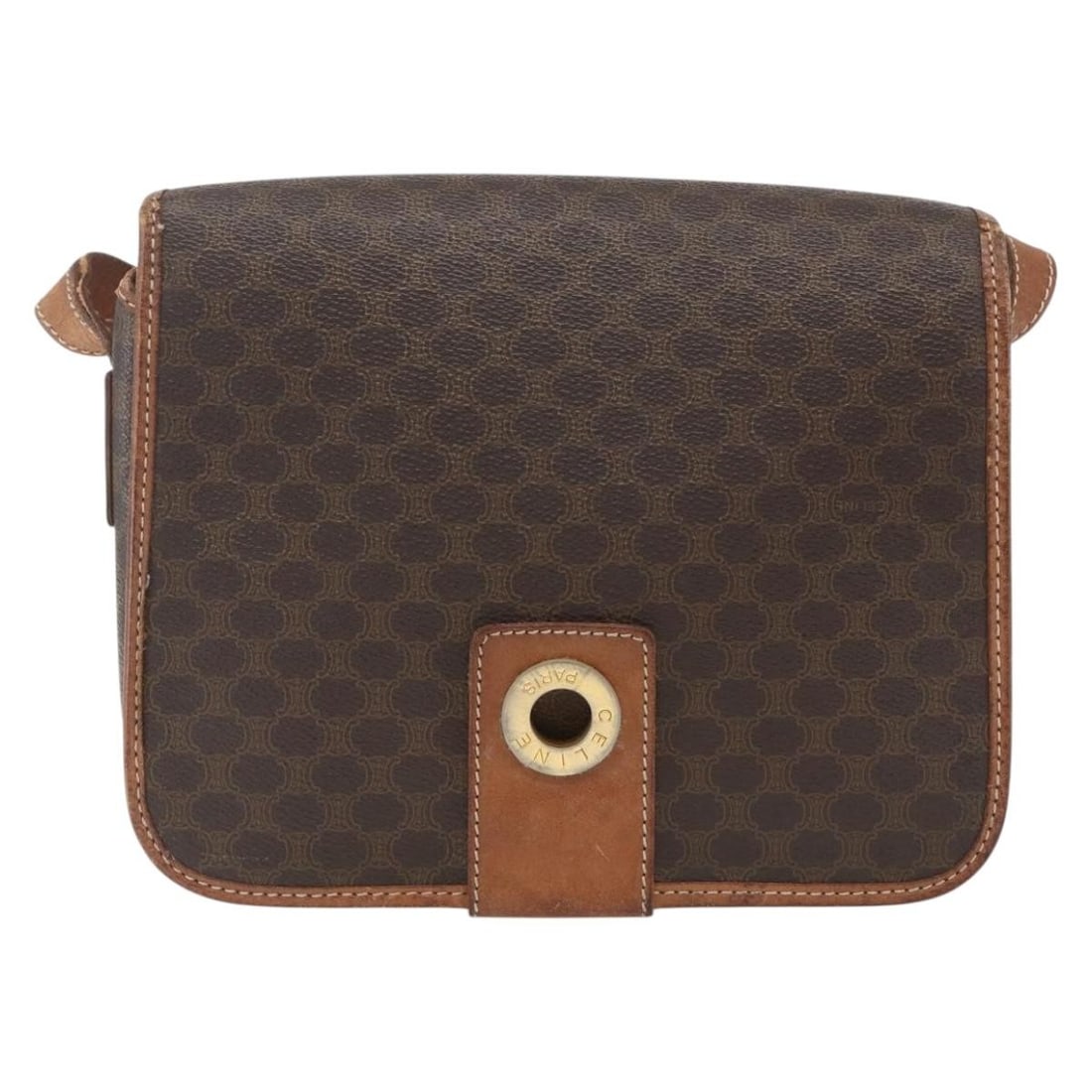 Celine Macadam Shoulder Bag Brown Canvas and Leather Vintage (1 of 18)