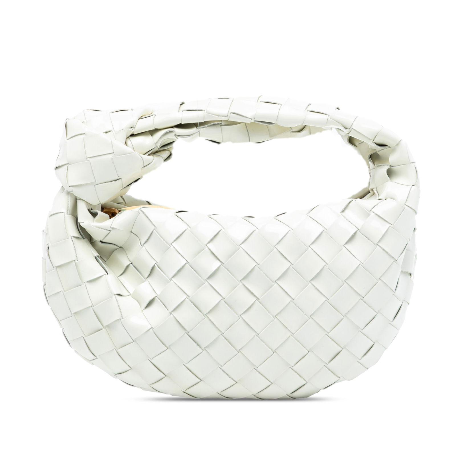 Mini Jodie White Woven Leather Bag by Bottega Veneta (1 of 7)