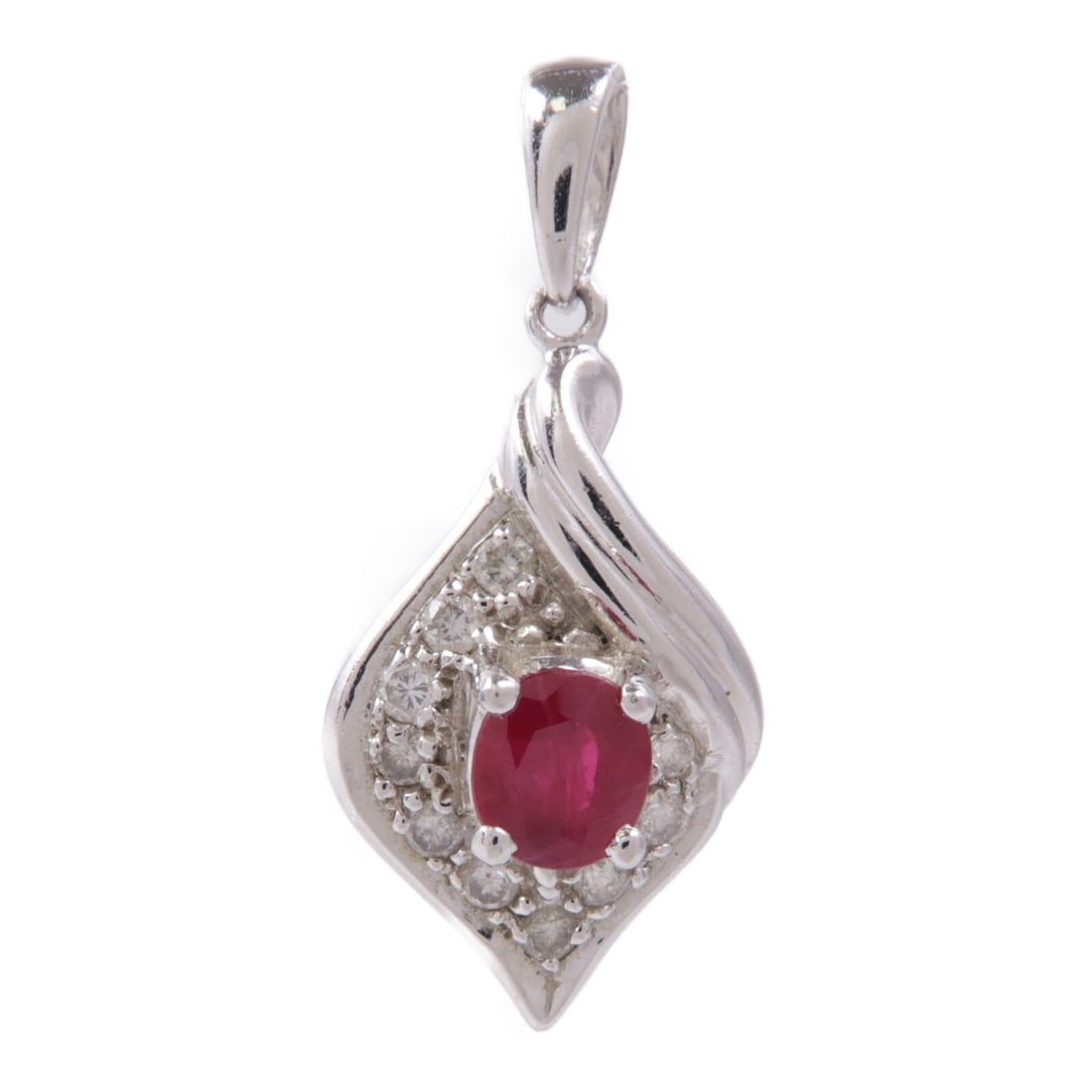 JEWELRY Ruby Pendant Top in Pt900 Platinum (1 of 8)