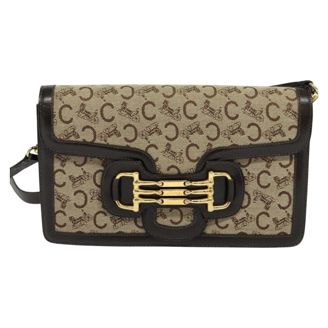 C Sulky Canvas and Leather Shoulder Bag by Celine (1 of 18)