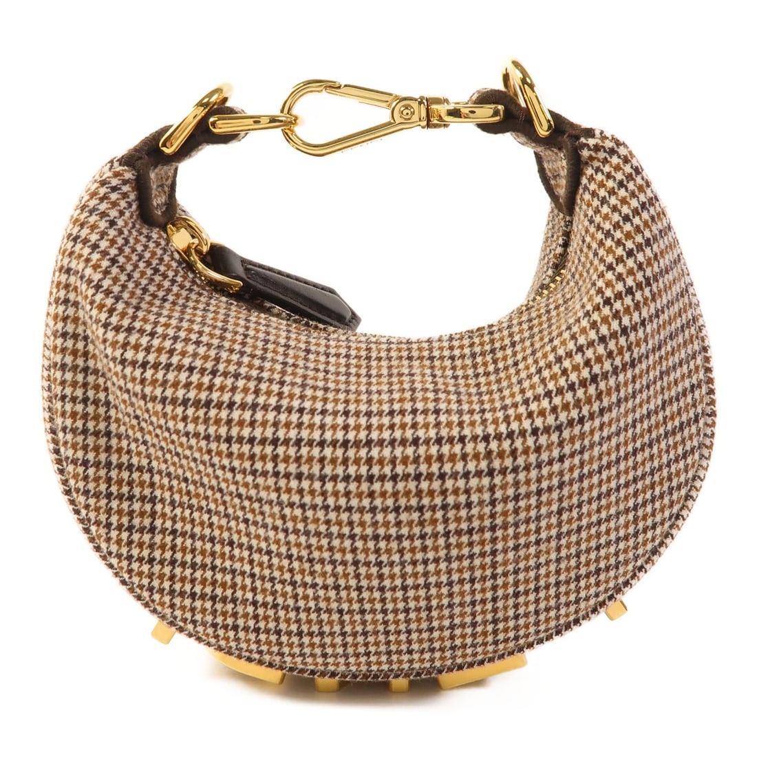 FENDI Nano Fendigraphy Brown Wool Handbag Made in Italy: FENDI Nano Fendigraphy Brown Wool Handbag Made in Italy Introducing the FENDI Nano Fendigraphy Hand Bag, a chic accessory that seamlessly combines style and functionality. Crafted from high-quality wo