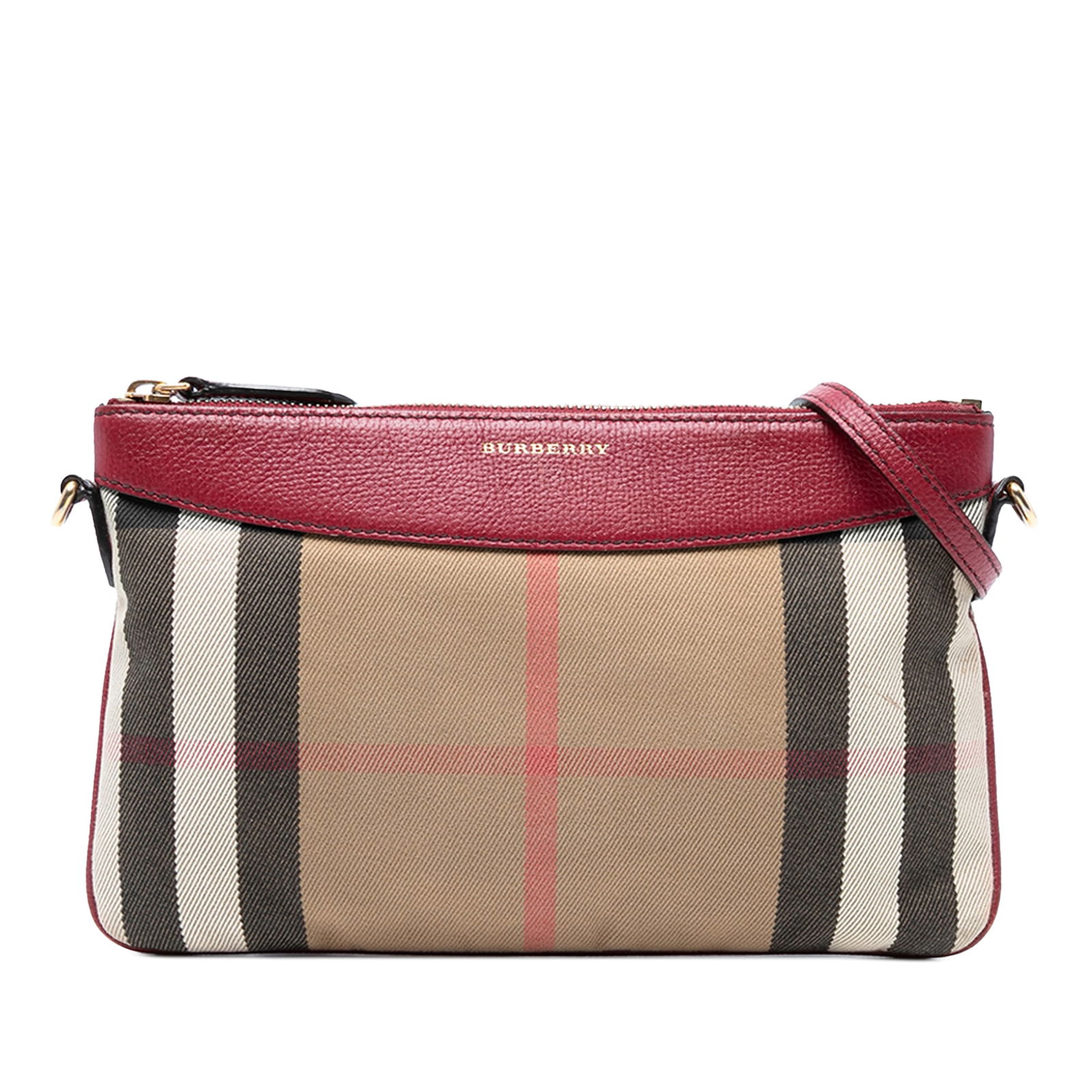 Burberry House Check Canvas Derby Peyton Crossbody Bag: Burberry House Check Canvas Derby Peyton Crossbody Bag The Burberry Peyton Crossbody bag is a chic accessory that showcases a classic house check canvas body complemented by luxurious leather trim. It