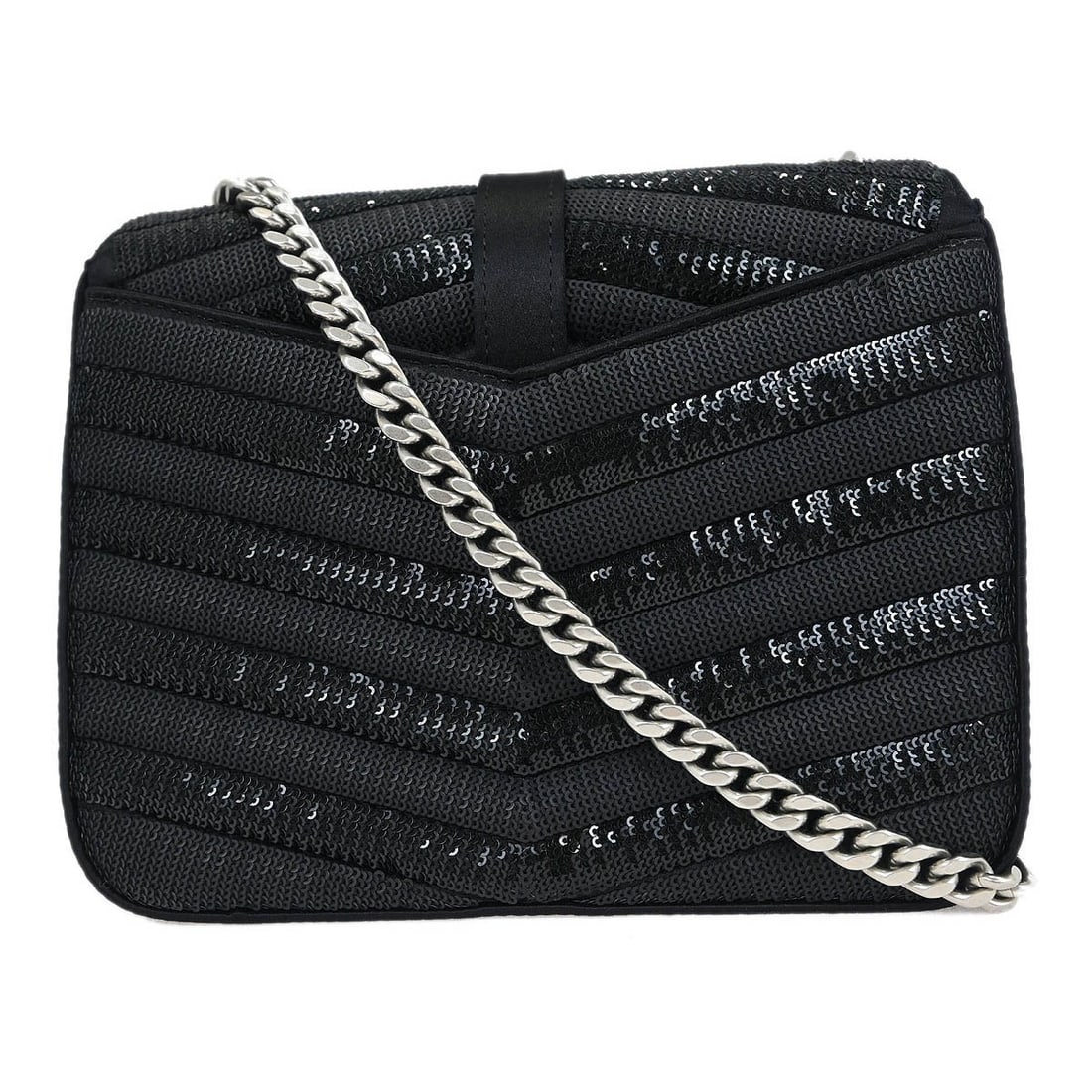 Saint Laurent Sulpice Black Sequins Shoulder Bag ARS575046.0719 - 2