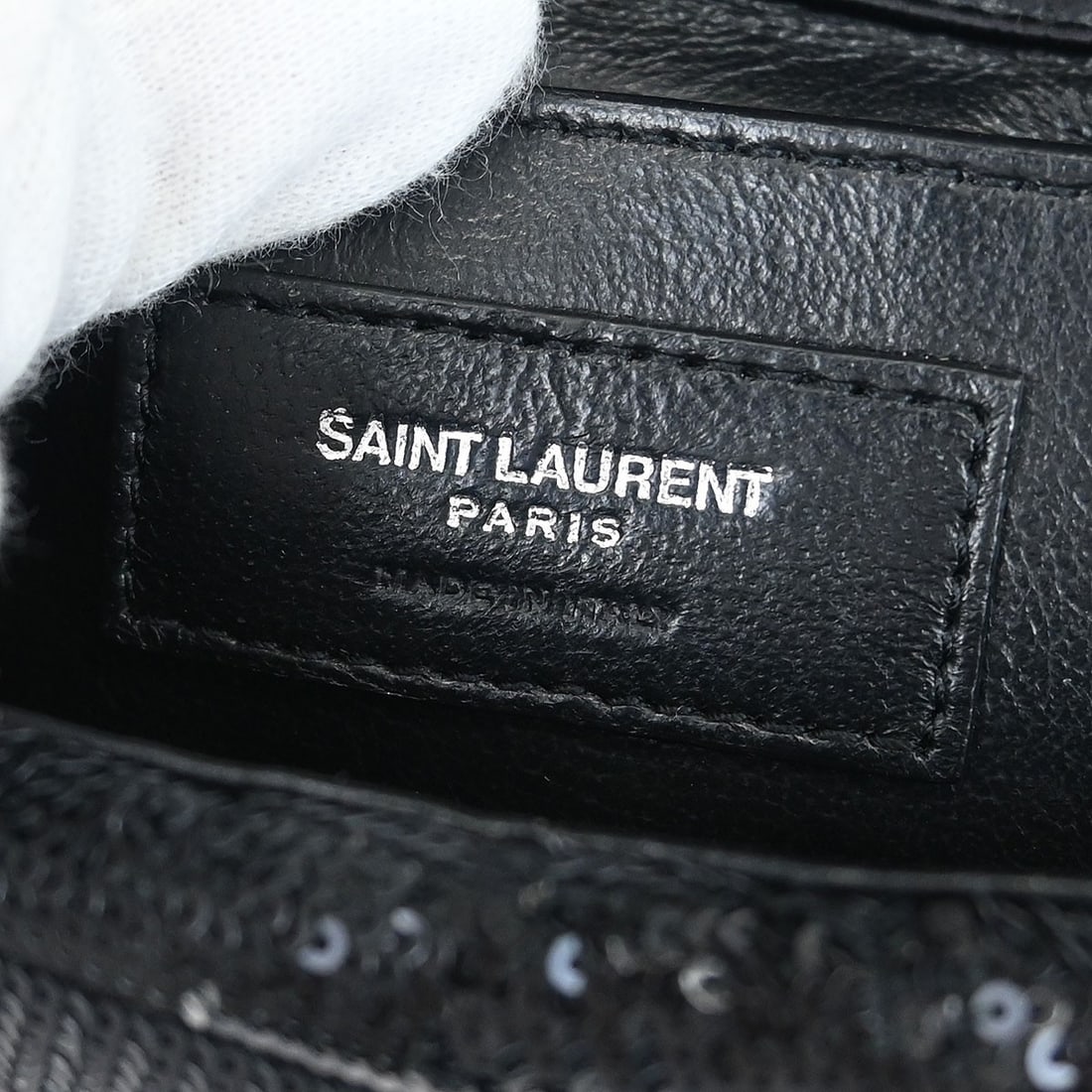 Saint Laurent Sulpice Black Sequins Shoulder Bag ARS575046.0719 - 9