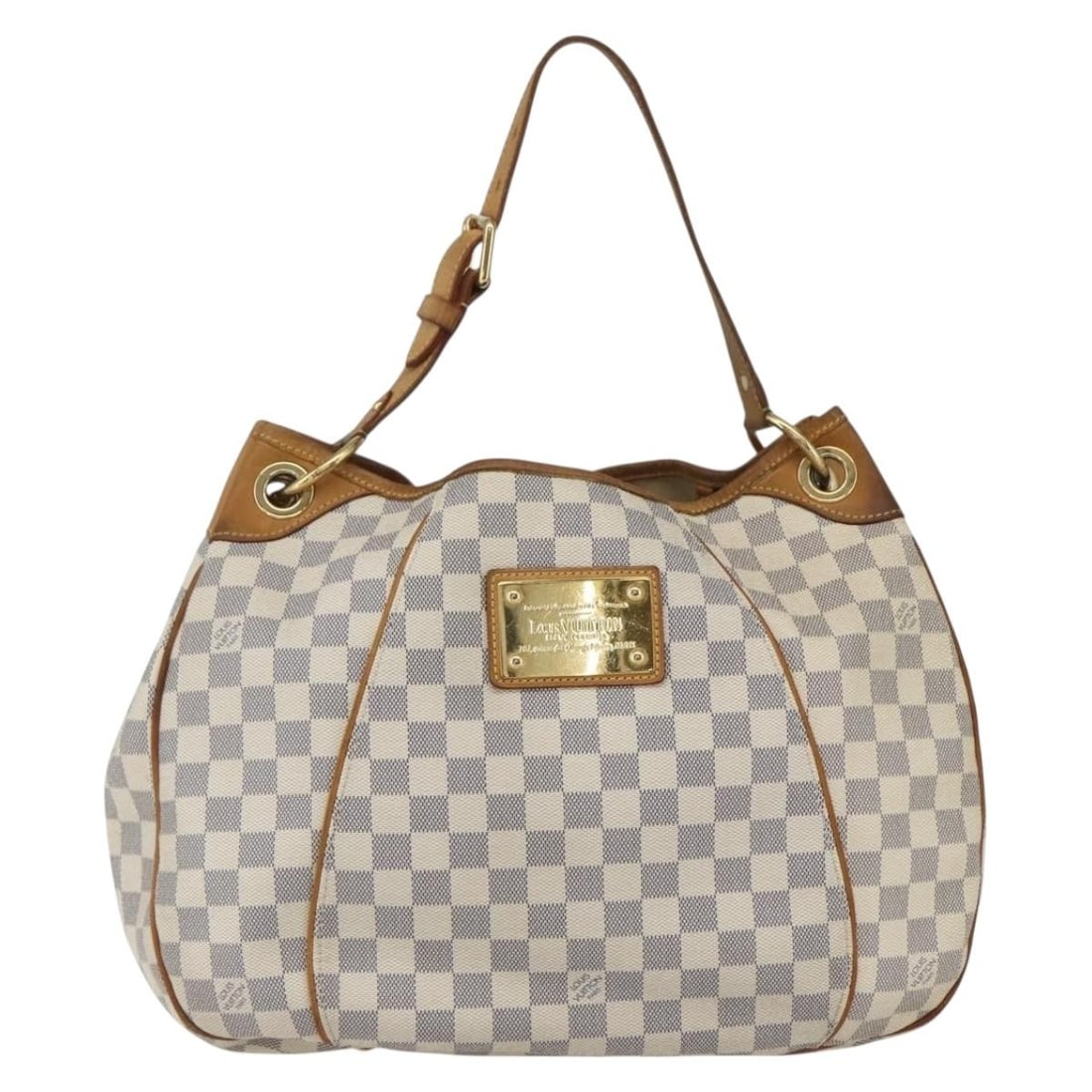 Galliera Beige Canvas Shoulder Bag by Louis Vuitton: Galliera Beige Canvas Shoulder Bag by Louis Vuitton The Louis Vuitton Galliera handbag features a beige Damier canvas exterior, designed for women. It is crafted in France and includes a spacious main
