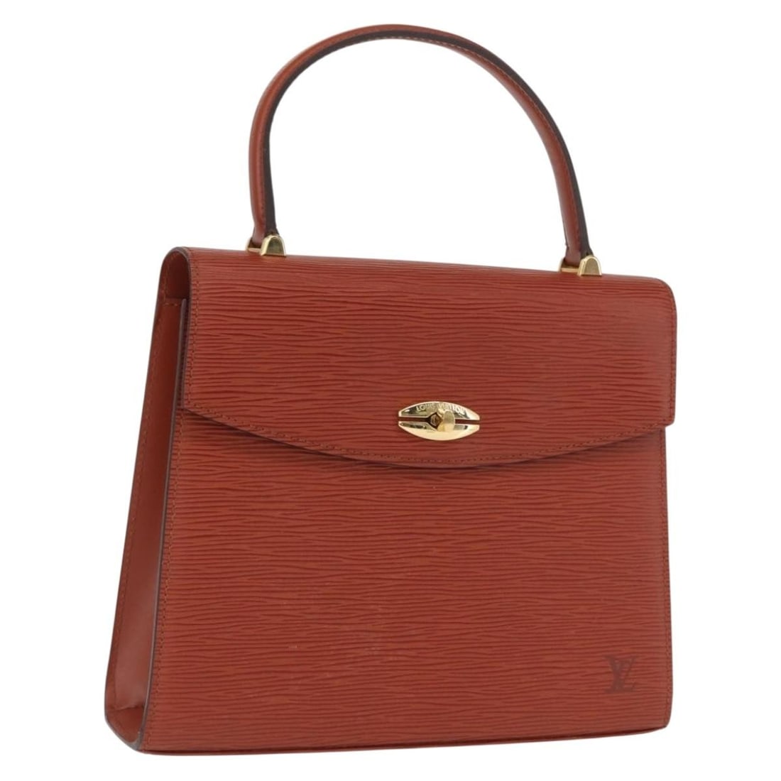 Brown Epi Leather Malesherbes Handbag by Louis Vuitton Model M52373: Brown Epi Leather Malesherbes Handbag by Louis Vuitton Model M52373 This Louis Vuitton Malesherbes handbag features brown Epi leather, offering both durability and timeless style. Crafted in France, t