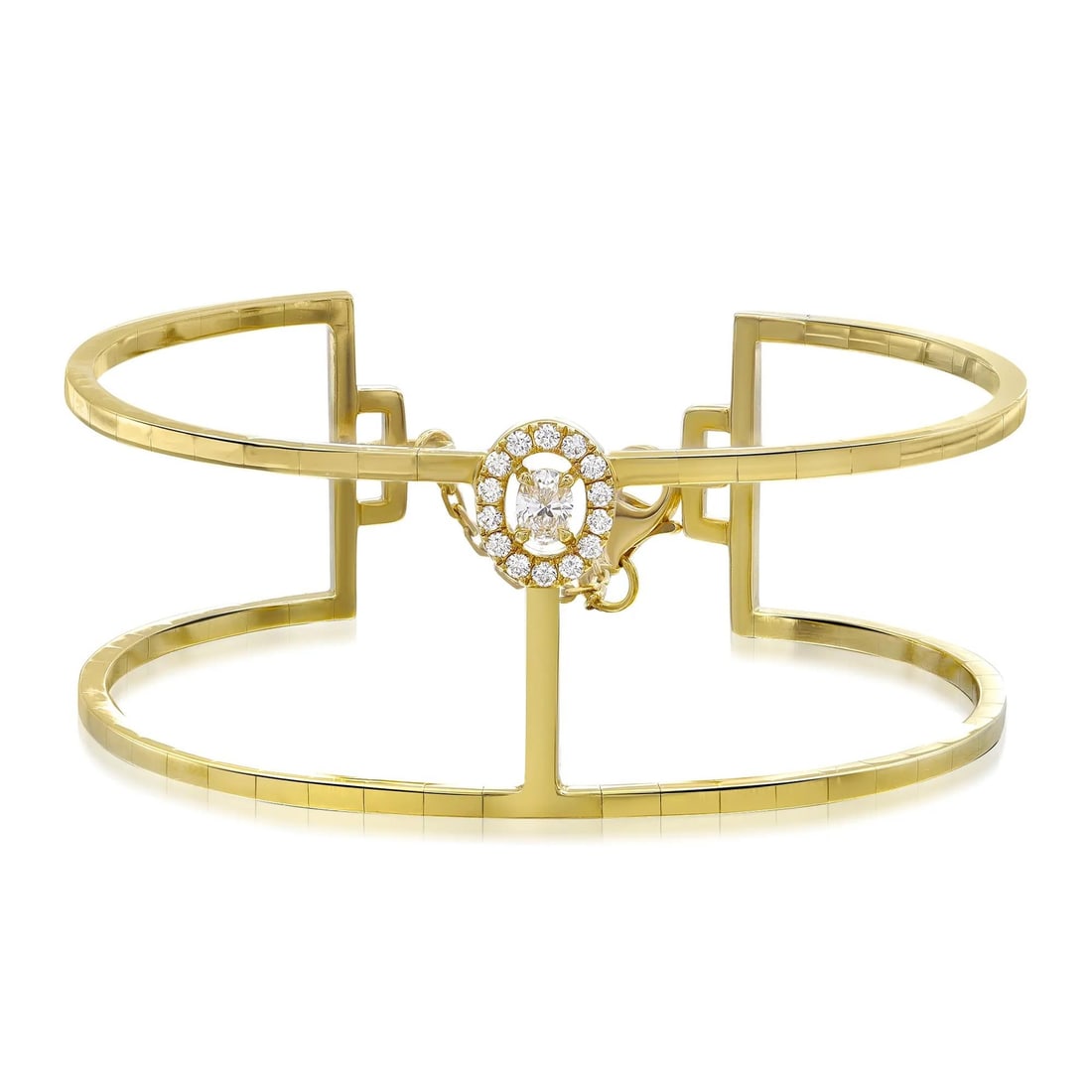 Messika Manch Glam'Azone 0.36ct Diamond Bangle Bracelet 18K Yellow Gold (1 of 5)