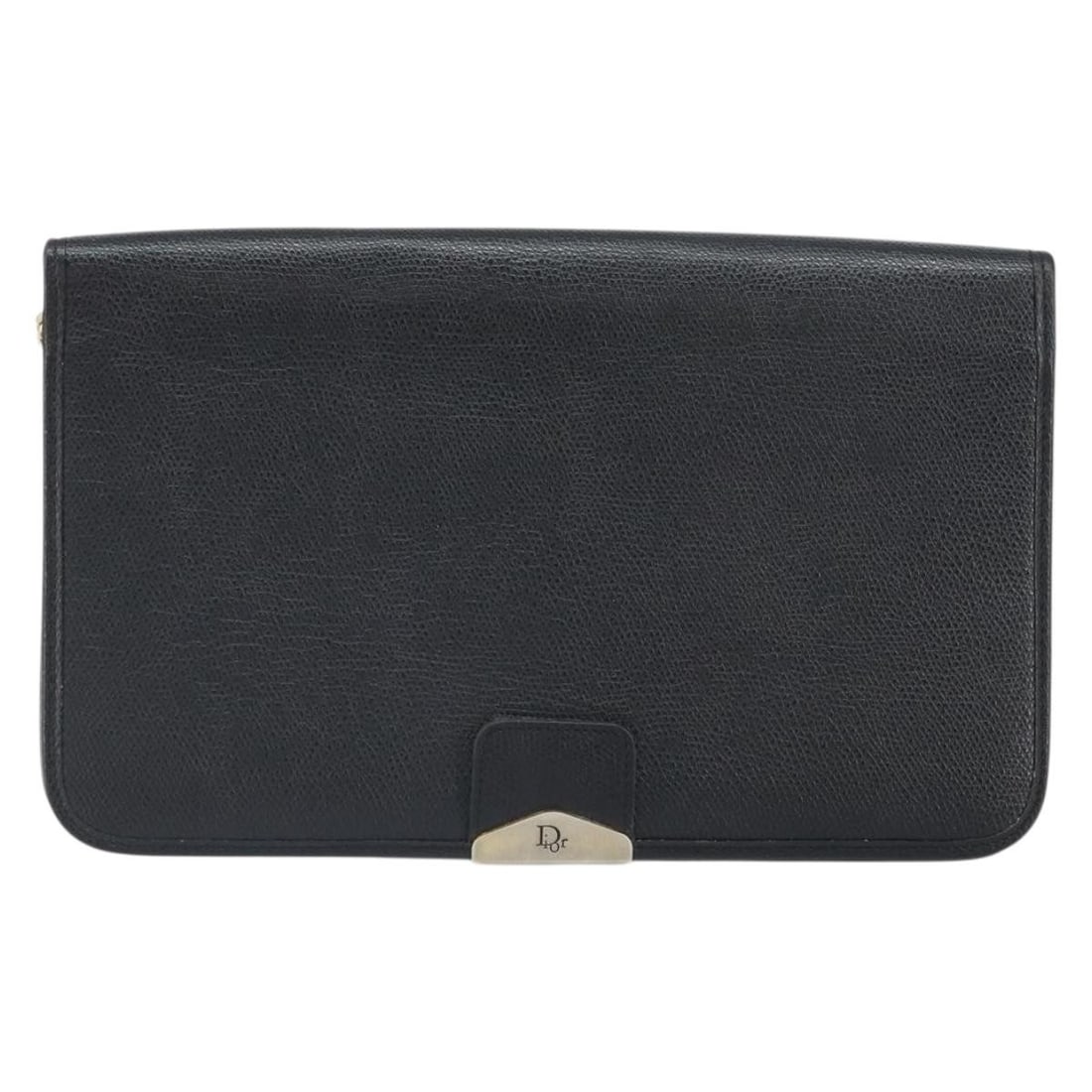 Christian Dior Leather Shoulder Bag Vintage Chain Flap in Black: Christian Dior Leather Shoulder Bag Vintage Chain Flap in Black This Christian Dior vintage chain flap shoulder bag is crafted from black leather with a classic silhouette. Designed for women, it feat