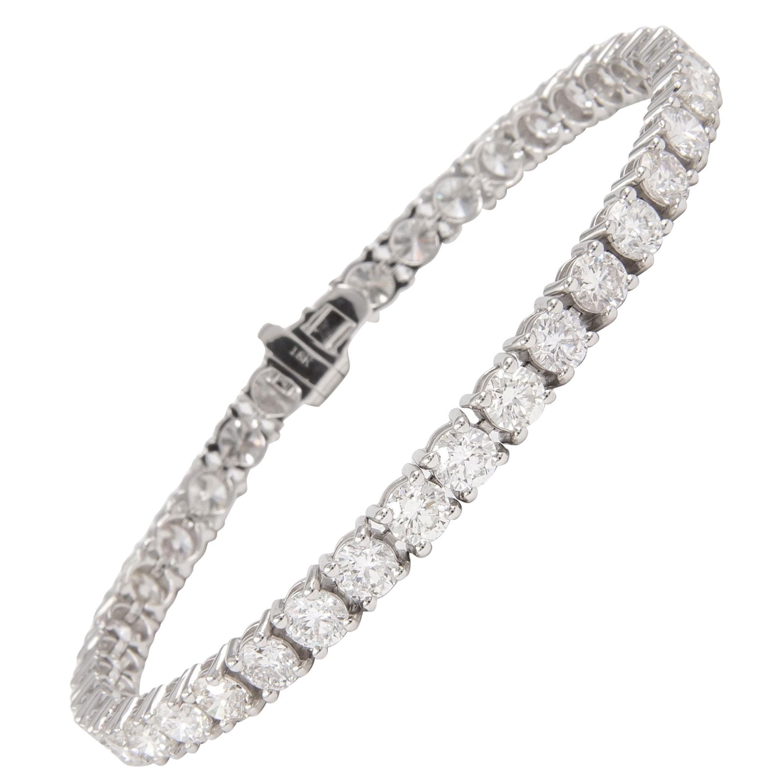 10.32ct Diamond Tennis Bracelet 18k White Gold GIA Appraised (1 of 4)