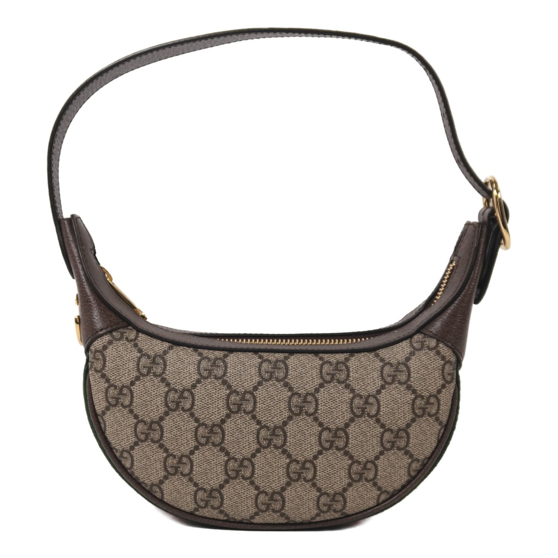 Gucci Ophidia Mini Shoulder Bag Brown Coated Canvas GG Gold Hardware: Gucci Ophidia Mini Shoulder Bag Brown Coated Canvas GG Gold Hardware This Gucci Ophidia Mini Shoulder Bag features a brown PVC coated canvas exterior and is designed in a compact mini size. The bag sh