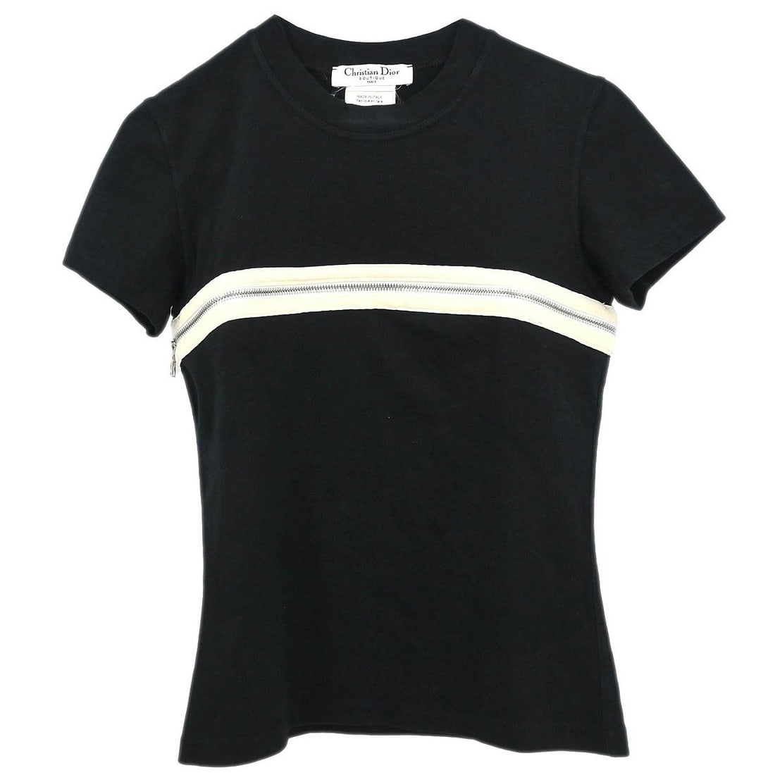 Christian Dior Black Short Sleeve T-Shirt Size 38: Christian Dior Black Short Sleeve T-Shirt Size 38 Elevate your casual wardrobe with this stylish Christian Dior short sleeve T-shirt in classic black. Crafted from 100% cotton, this T-shirt features a