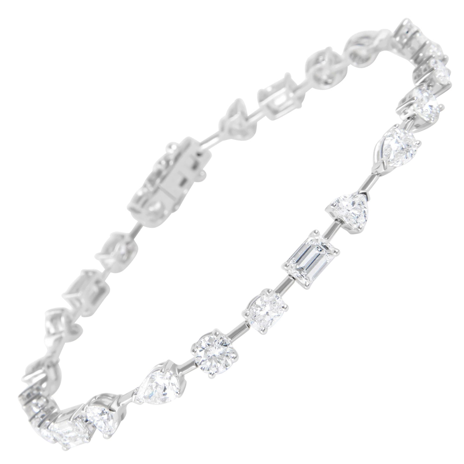 7.21ct Multi Diamond Bracelet 18k White Gold Luxury (1 of 4)