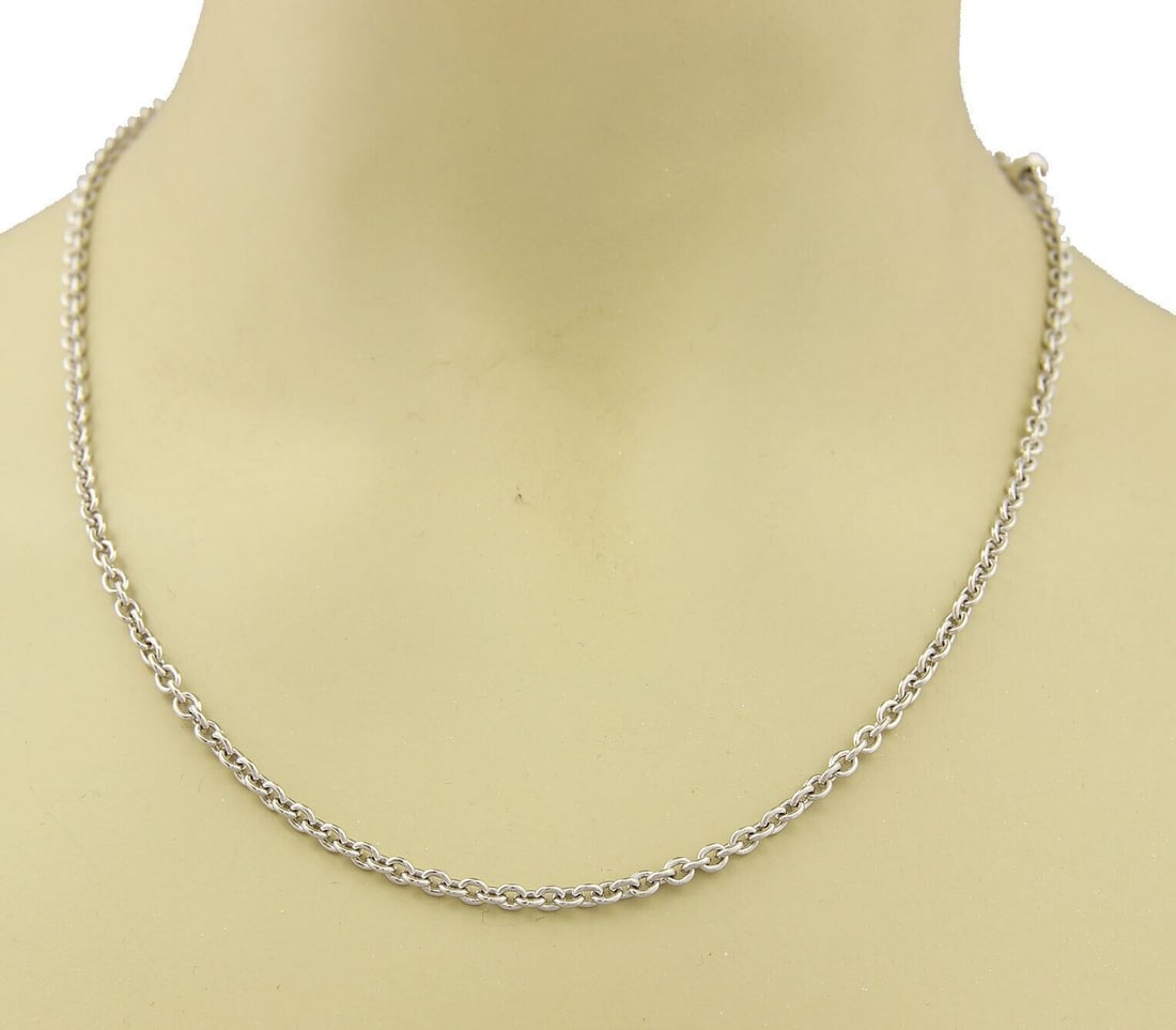 Adjustable Rolo Link Necklace in 18k White Gold by Bvlgari (1 of 4)