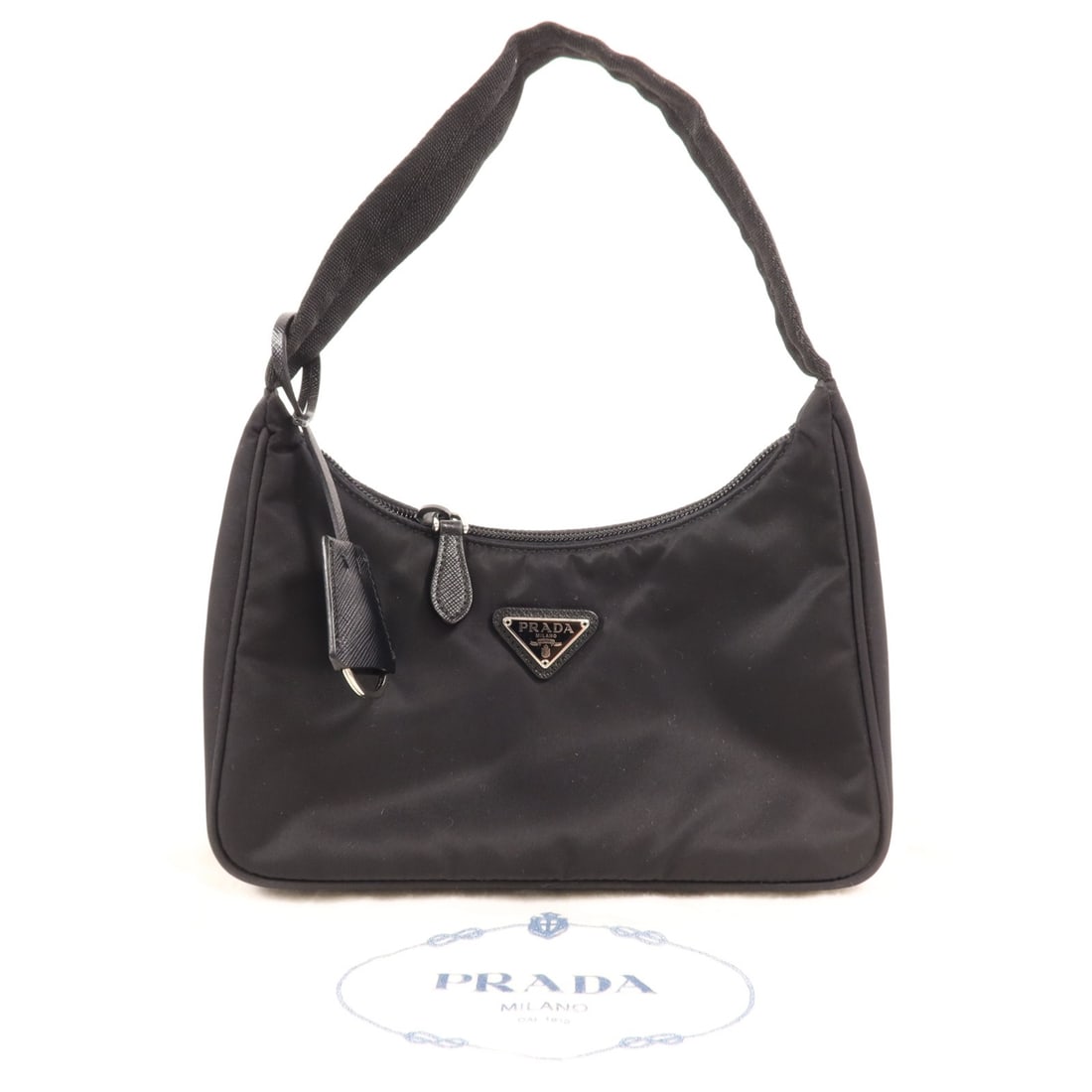 PRADA Re-Edition 2000 Mini Handbag INE515 Black Nylon (1 of 13)