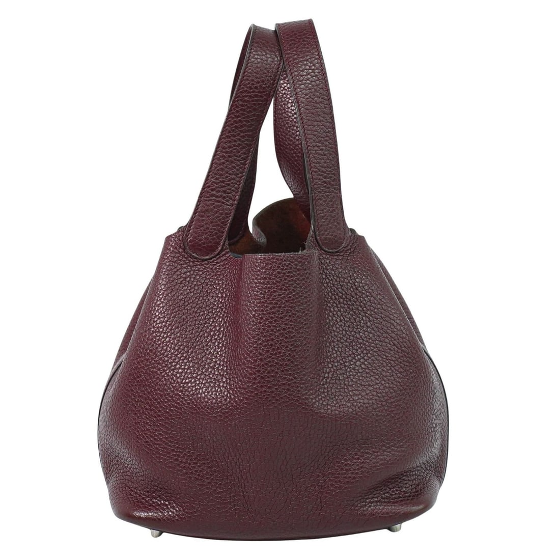 Hermes Clemence Leather Picotin Lock Handbag Burgundy 22cm (1 of 18)