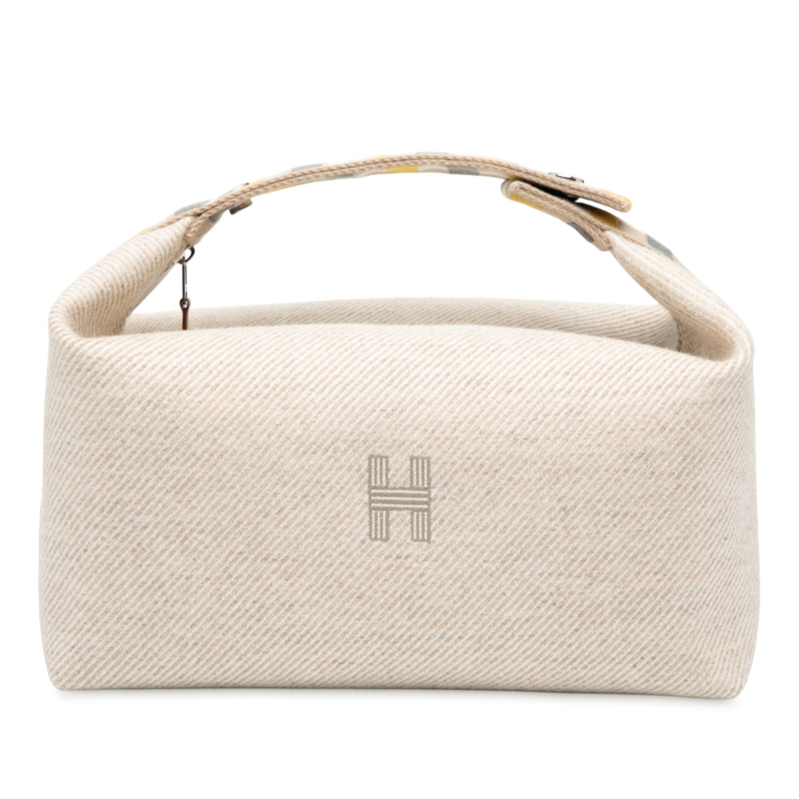 Hermes Large Wool Au Carre Travel Case Brown Fabric: Hermes Large Wool Au Carre Travel Case Brown Fabric The Hermes Large Wool Au Carre Bride A Brac Case is a stylish travel accessory crafted from high-quality wool. It features a flat handle for easy ca