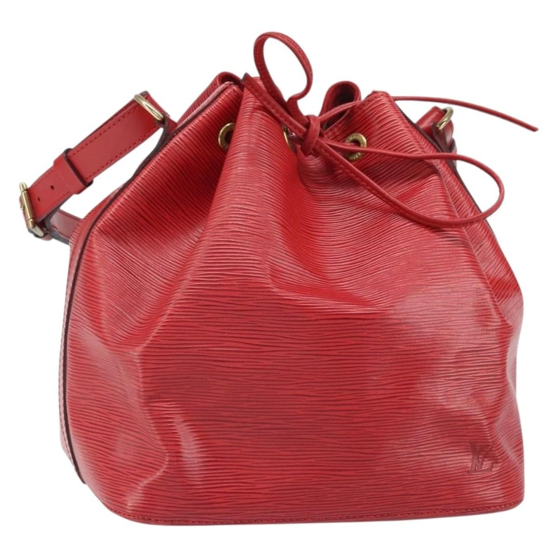 Red Epi Leather Louis Vuitton Petit Noe Shoulder Bag M44107 (1 of 18)
