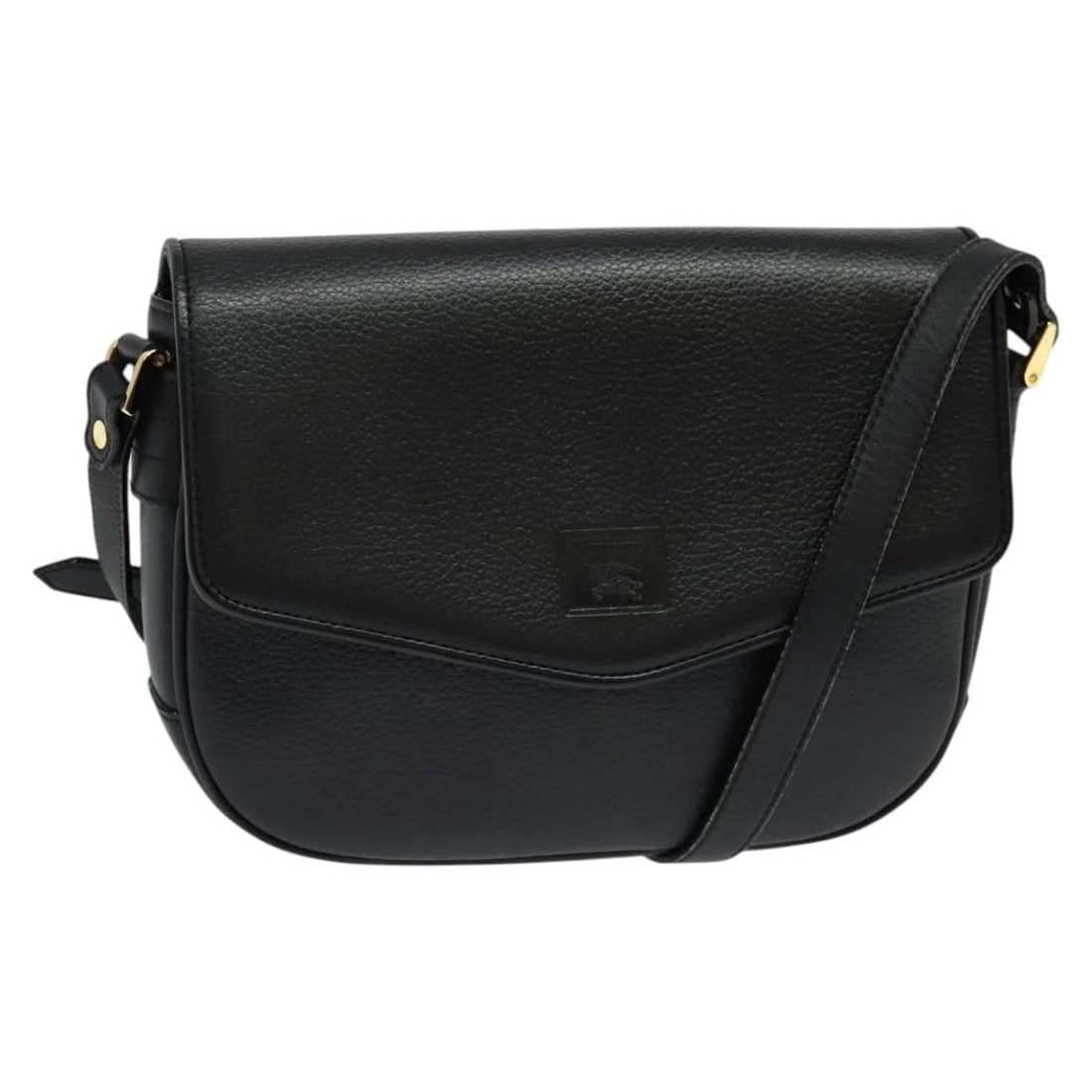 Black Leather Burberry Women's Shoulder Flap Bag 23x17x6cm: Black Leather Burberry Women's Shoulder Flap Bag 23x17x6cm This Burberry Flap Shoulder Bag is crafted from black leather, designed for female use. It features a flap closure and a shoulder strap. The