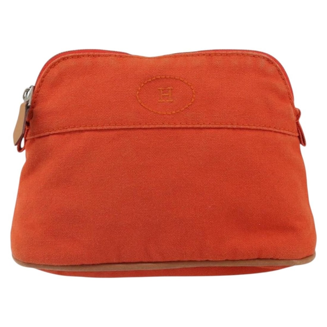 Hermes Bolide Orange Canvas Travel Pouch 20cm by 15cm by 5cm (1 of 16)