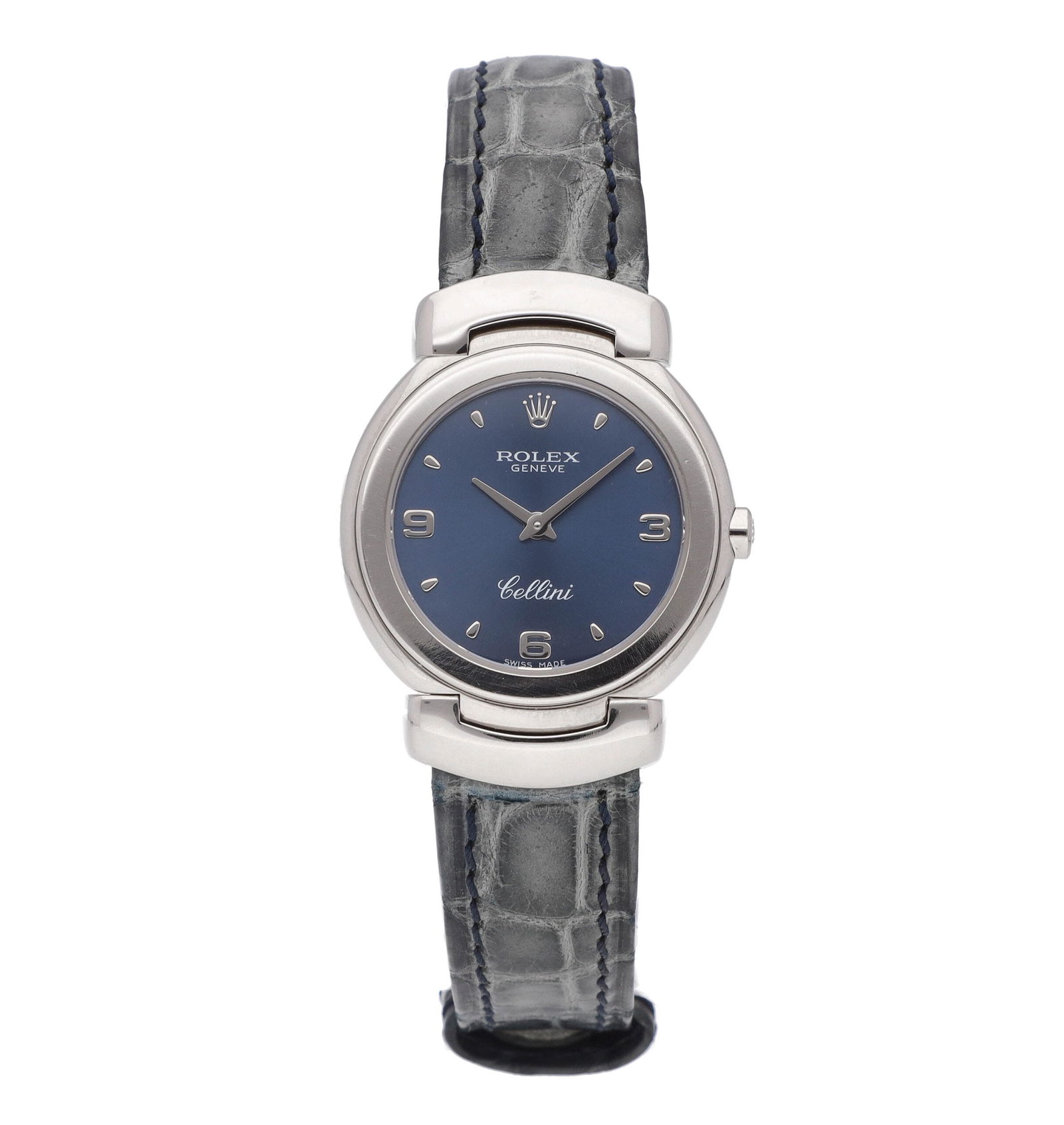 Ladies Cellini Timepiece with Blue Dial and Leather Band Ref 6621 (1 of 4)