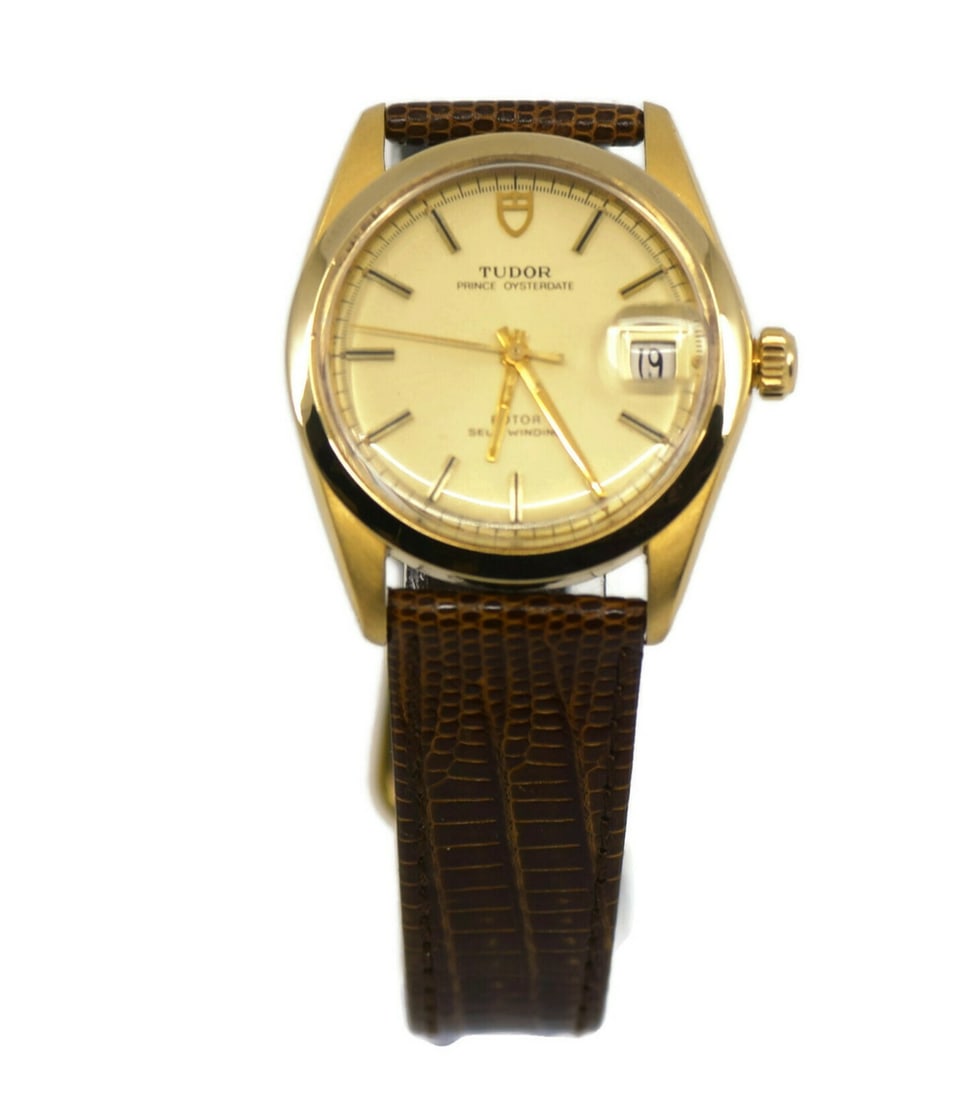 Tudor Prince Oysterdate Two Tone Watch Gold Plated Stainless Steel: Tudor Prince Oysterdate Two Tone Watch Gold Plated Stainless Steel Experience the elegance of the Tudor Prince Oysterdate Two Tone Stainless Steel Watch, a stunning wristwatch that combines functional
