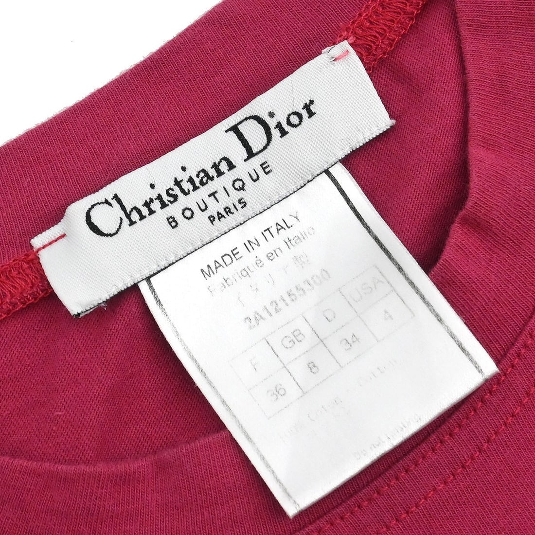 Dior Pink Cotton Logo Tank Top Size 36 Sleeveless - 8