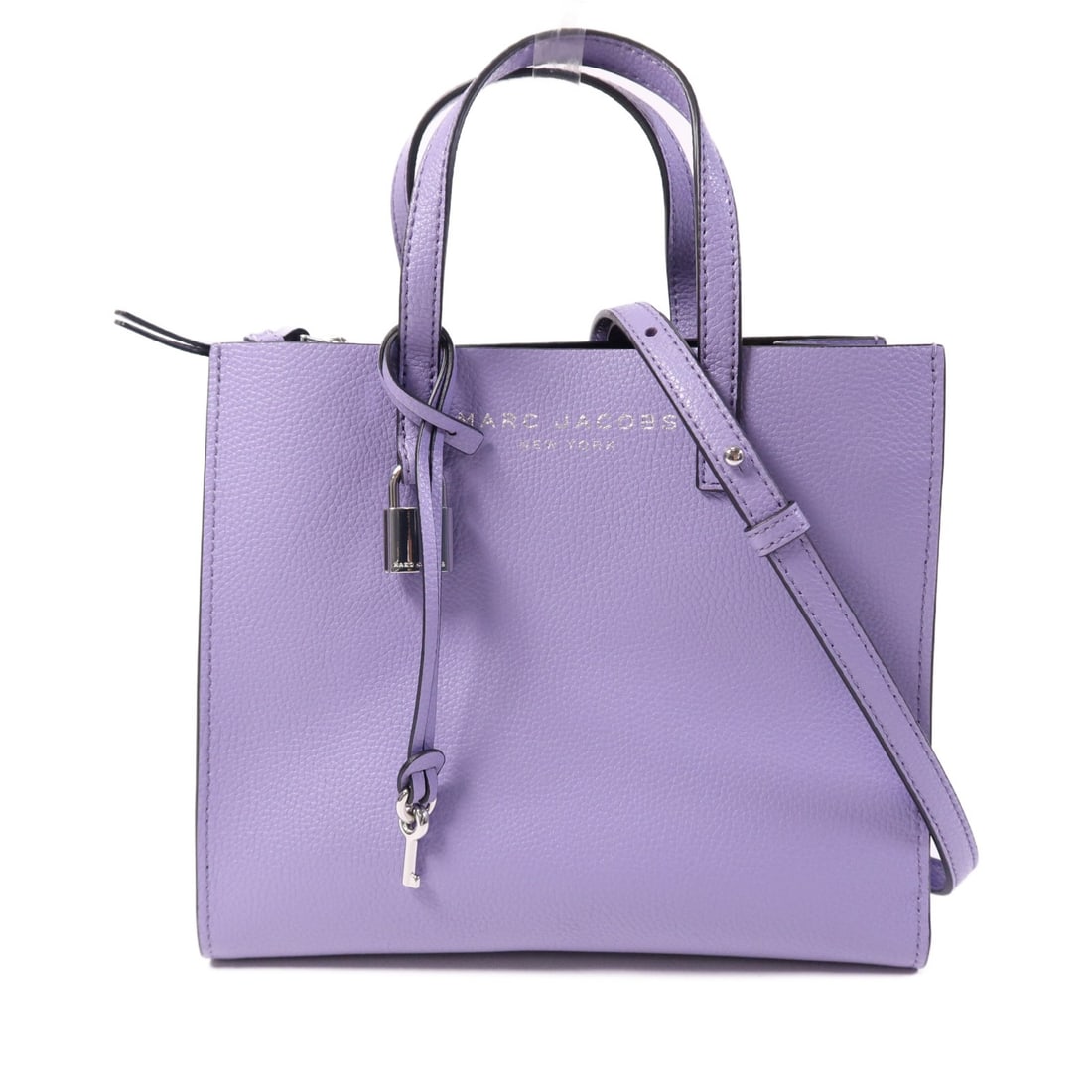 Marc Jacobs Purple Calfskin 2way Shoulder Bag with Silver Tone Hardware: Marc Jacobs Purple Calfskin 2way Shoulder Bag with Silver Tone Hardware This Marc Jacobs 2-way shoulder bag is crafted from purple calfskin leather and offers versatile carrying options. Made in Italy