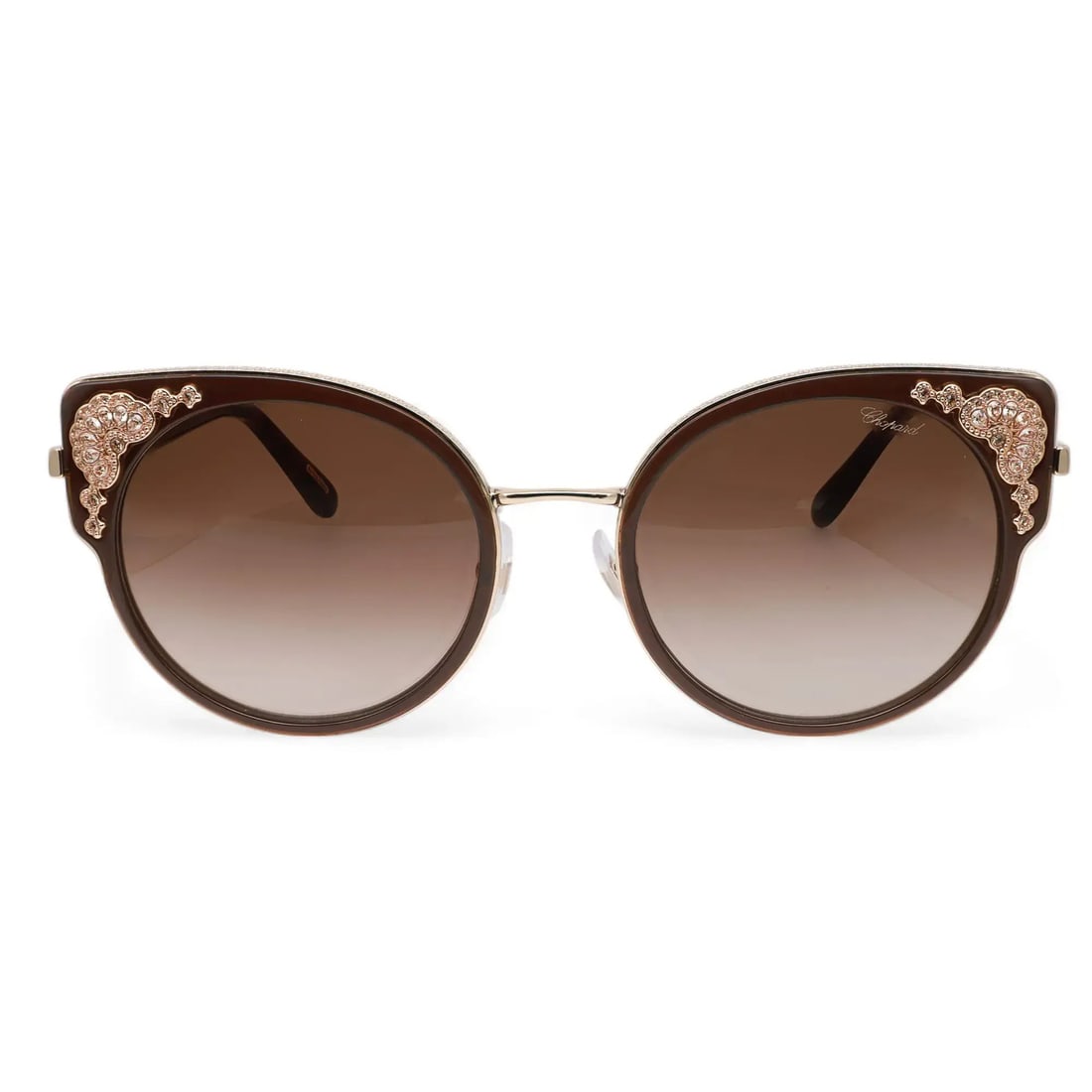 Chopard 95221-0443 Aviator Sunglasses Rose Gold Gradient Lenses: Chopard 95221-0443 Aviator Sunglasses Rose Gold Gradient Lenses Elevate your style with these luxurious Chopard 95221-0443 sunglasses. Crafted with a shiny rose gold metal frame featuring injected str