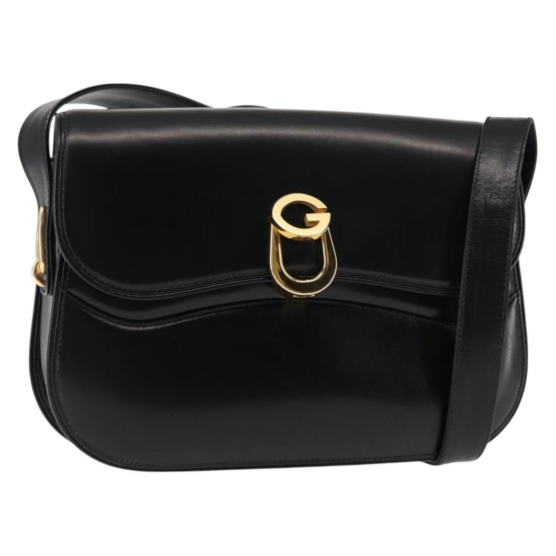 GUCCI Black Leather Shoulder Bag Italy Authentic: GUCCI Black Leather Shoulder Bag Italy Authentic This authentic GUCCI shoulder bag is crafted from premium black leather, showcasing a timeless and elegant design. Made in Italy, it features approxima