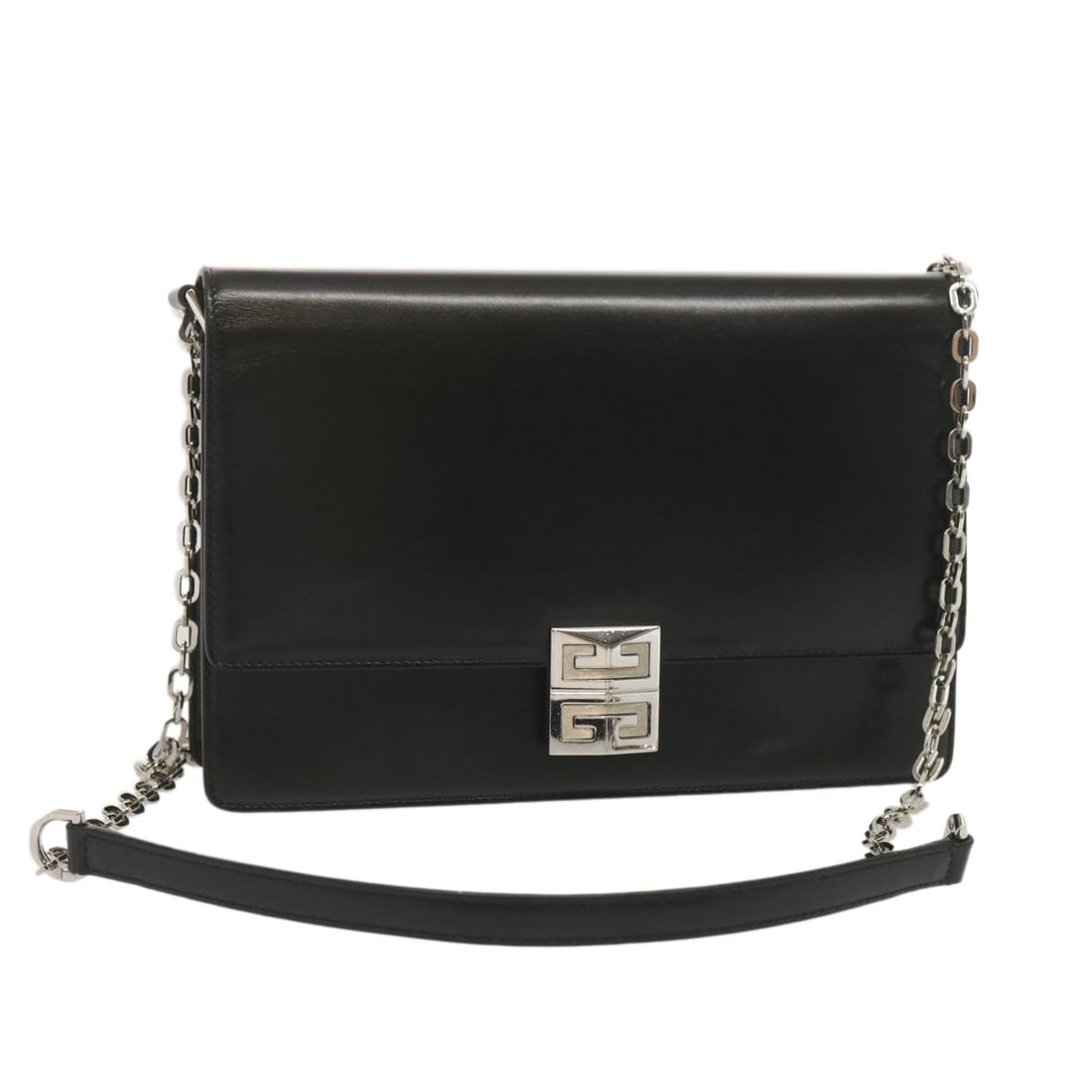 Givenchy Leather 4G Chain Crossbody Shoulder Bag Black (1 of 18)