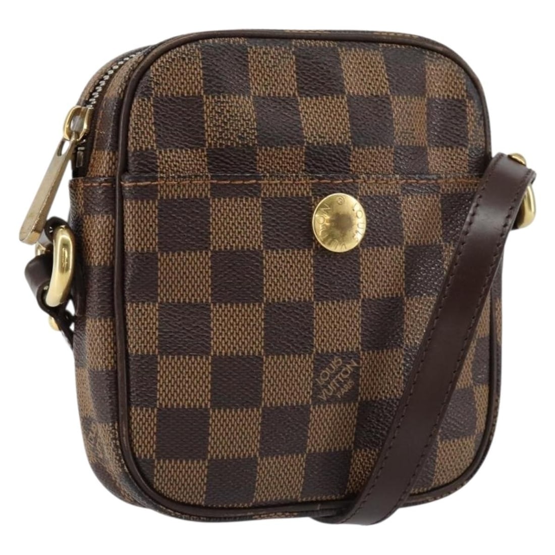 Rift Canvas Shoulder Bag by Louis Vuitton in Brown: Rift Canvas Shoulder Bag by Louis Vuitton in Brown The Louis Vuitton Rift Handbag features the classic Damier canvas in brown and is designed for women. This pre-owned handbag shows signs of use, incl