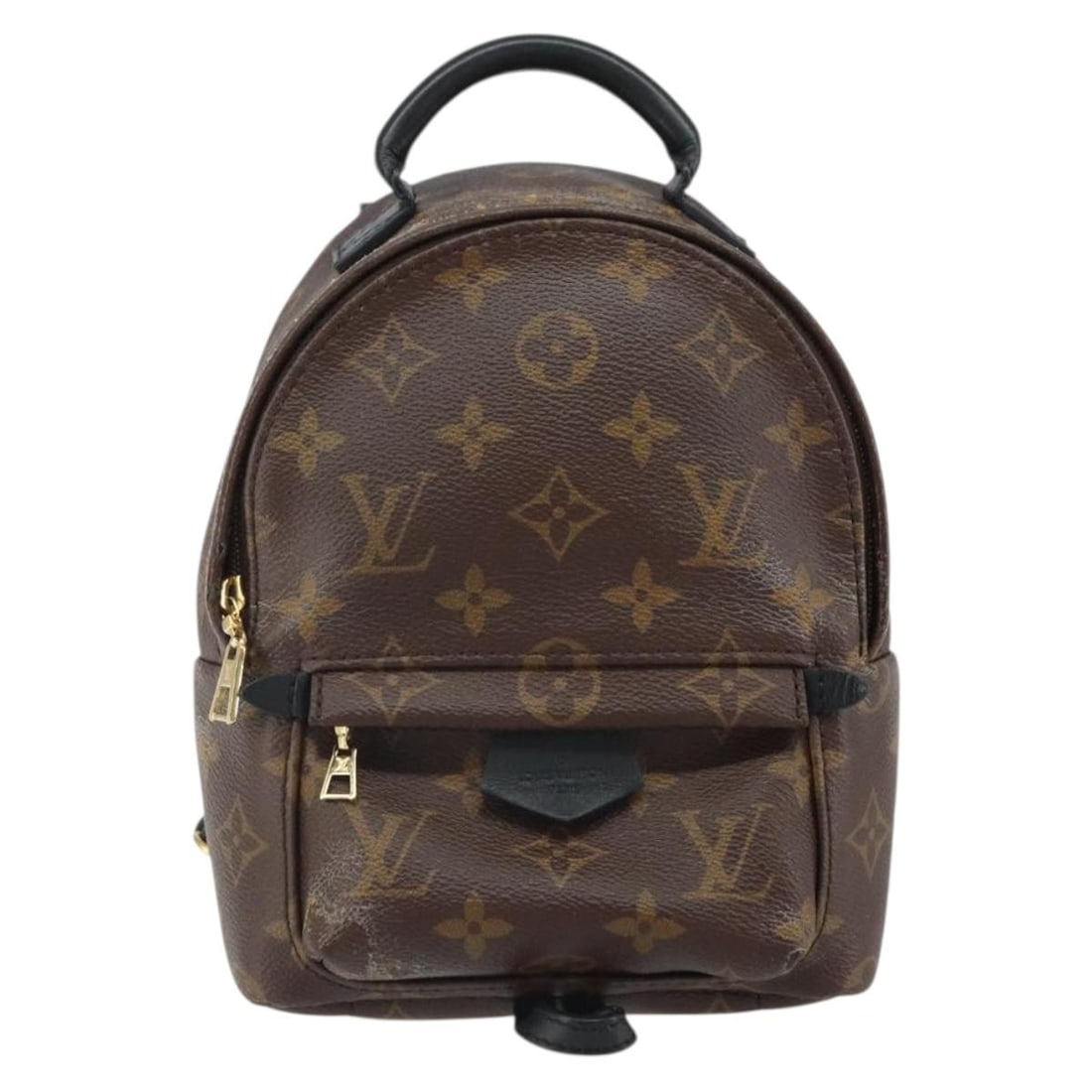 Louis Vuitton Palm Springs Small Monogram Canvas Backpack: Louis Vuitton Palm Springs Small Monogram Canvas Backpack This Louis Vuitton Palm Springs Backpack is crafted from brown monogram canvas designed for female users. The compact backpack measures 17cm x